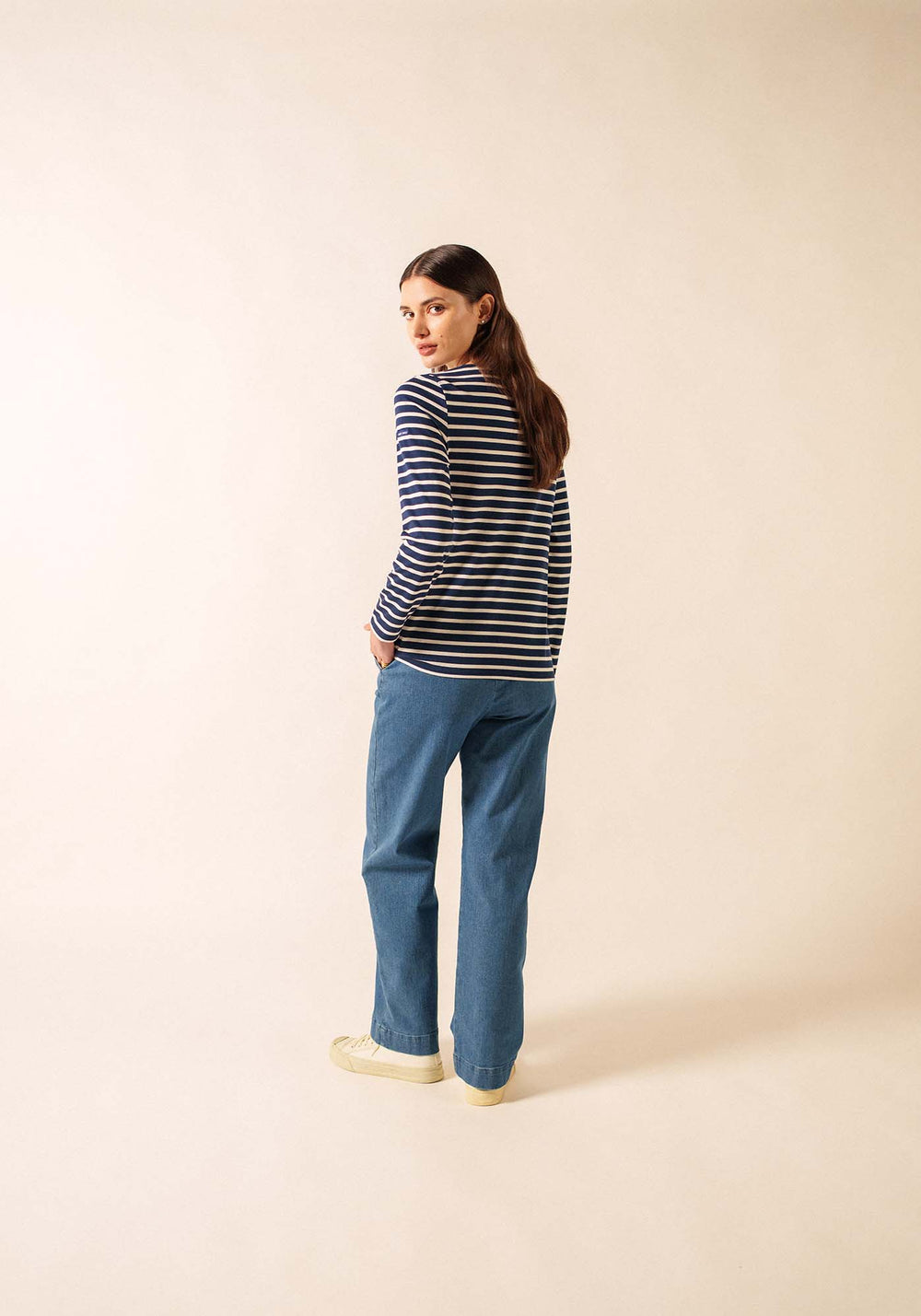 Camisa bretona Minquidame (MARINA/ECRU)