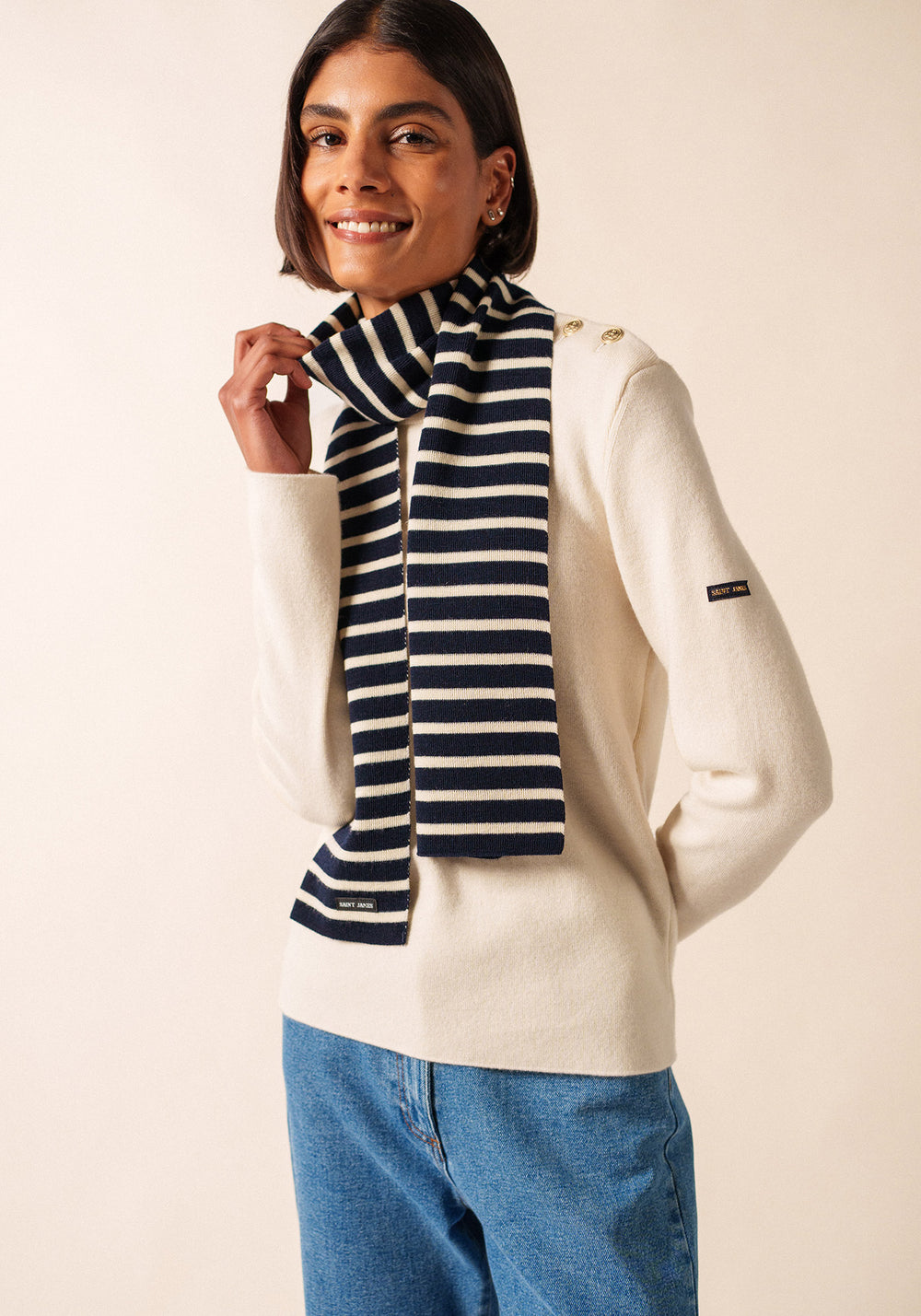 Bufanda a rayas (MARINA/ECRU)