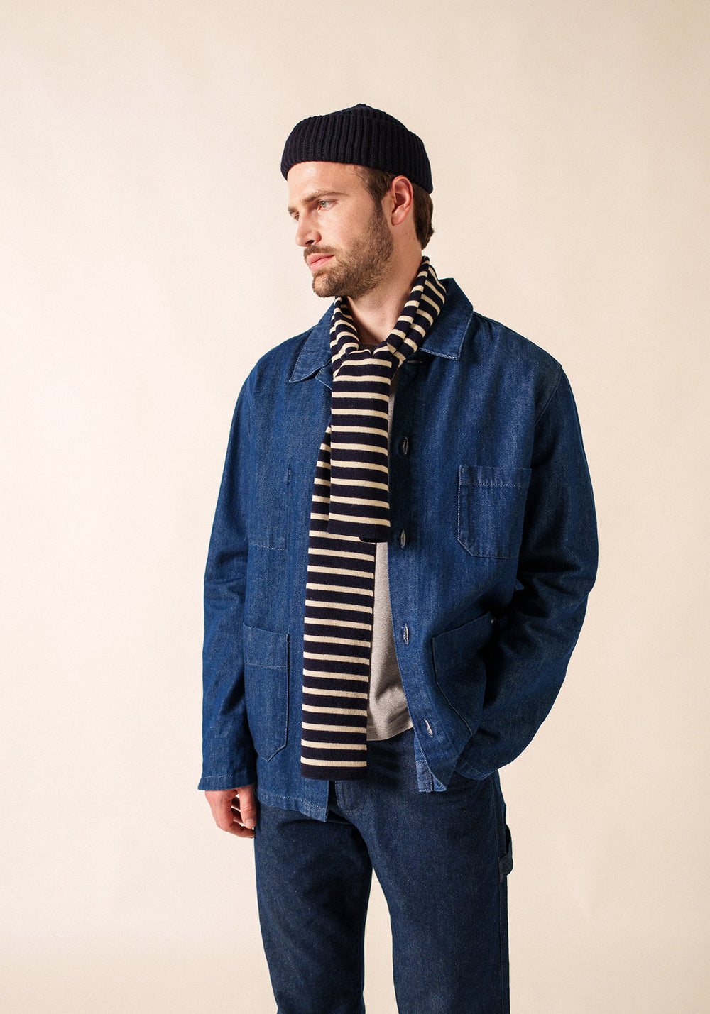 Bufanda a rayas (MARINA/ECRU)