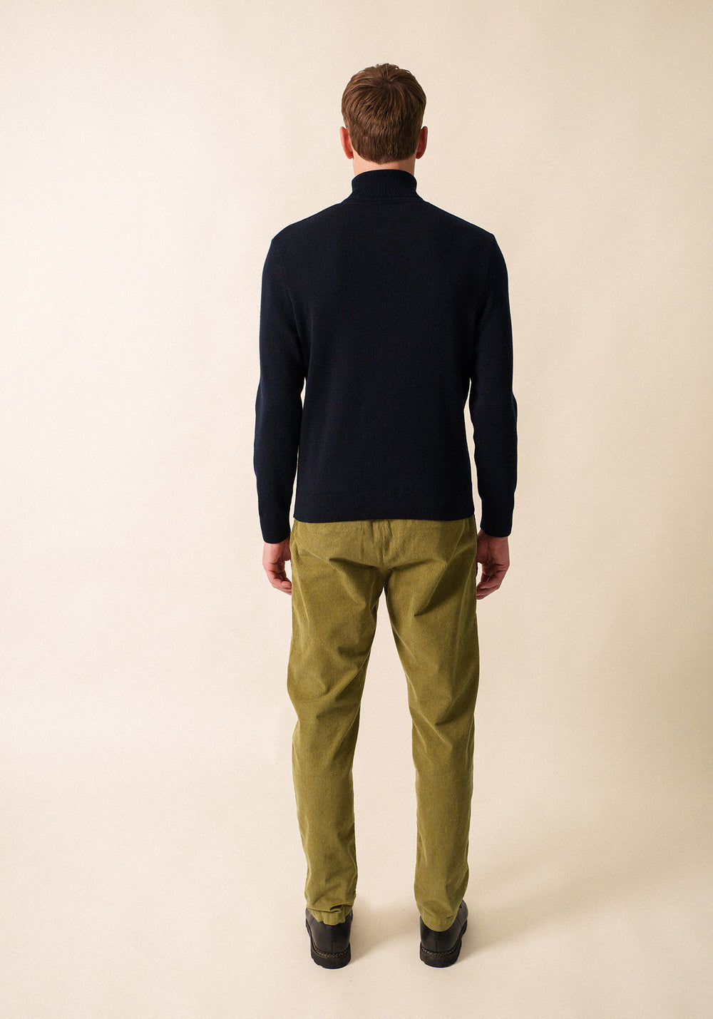 Houat Jumper cuello alto - comfort fit, en lana (NAVY)