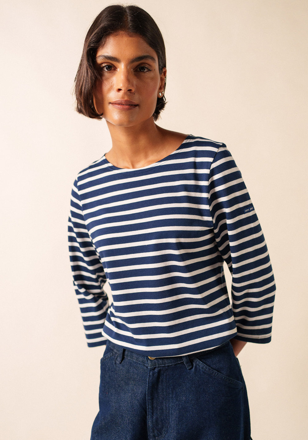 Camisa Galathée Breton (MARINE/NEIGE)