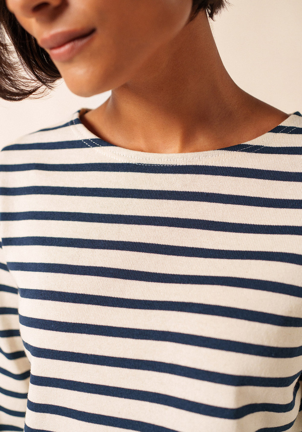 Camisa Méridame Breton (ECRU/MARINE)