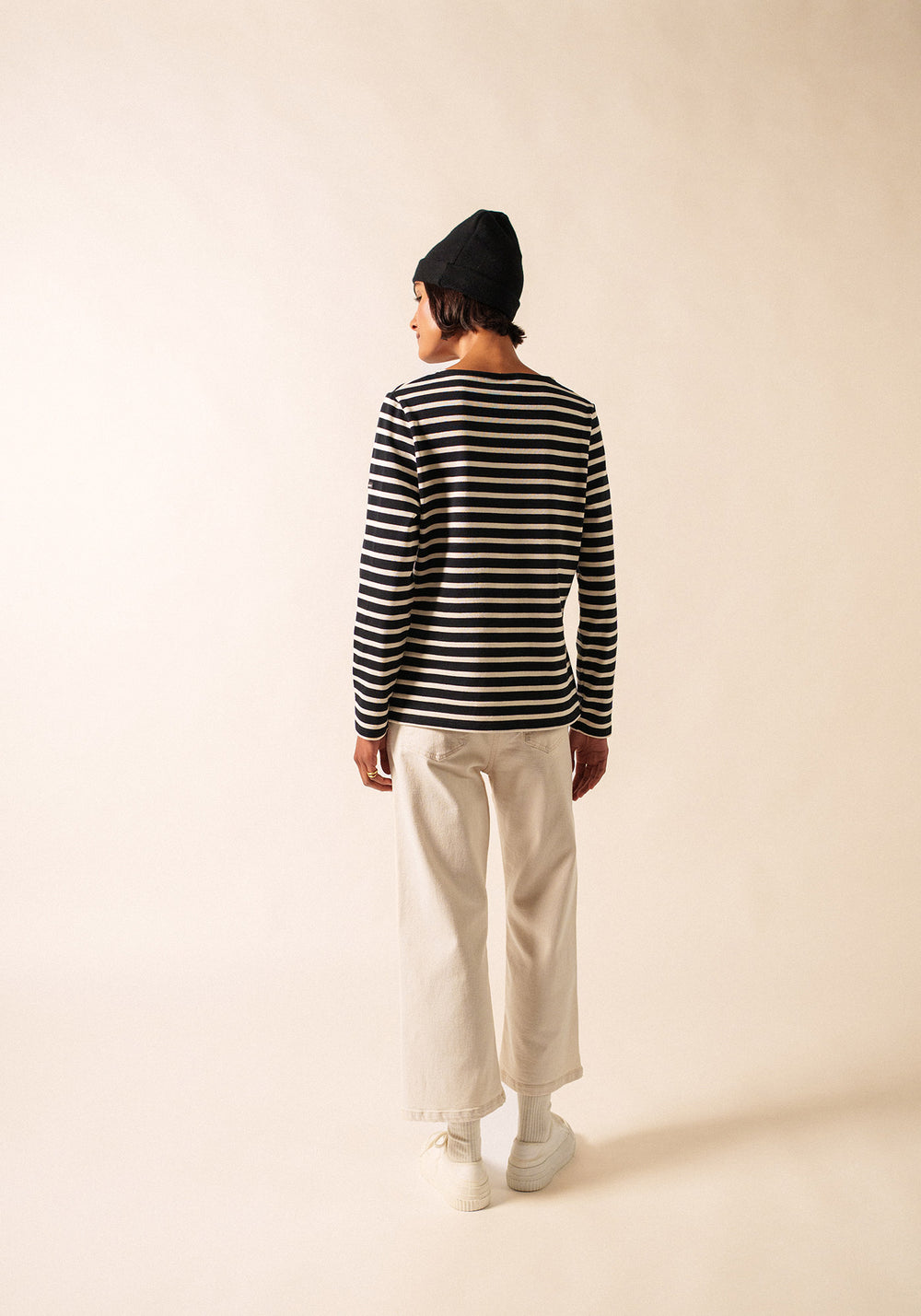 Camisa bretona Méridame (NOIR/ECRU)