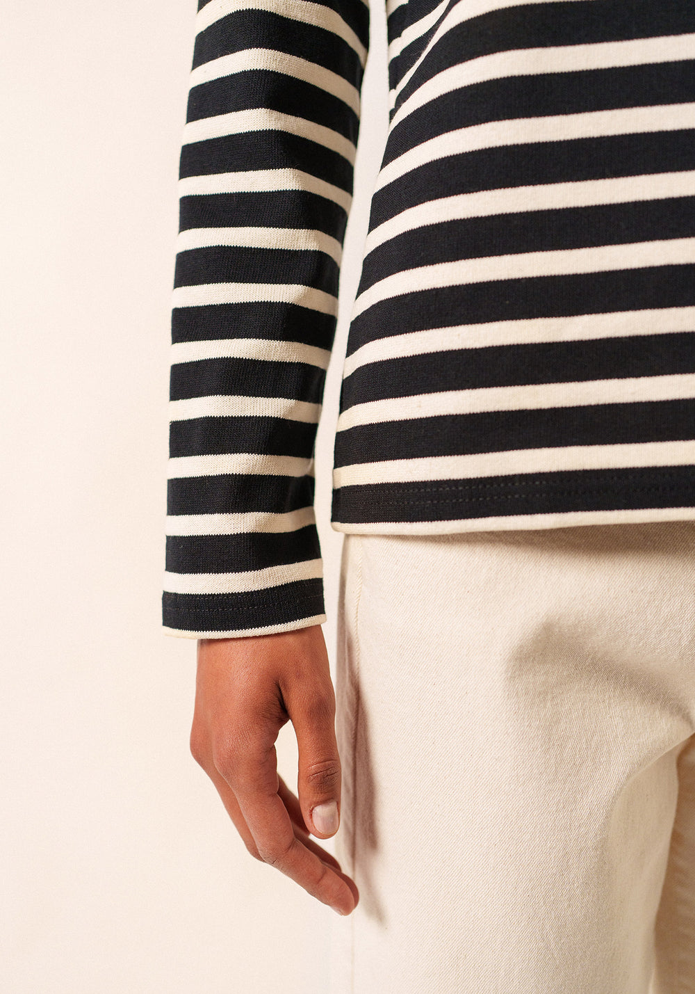 Camisa bretona Méridame (NOIR/ECRU)