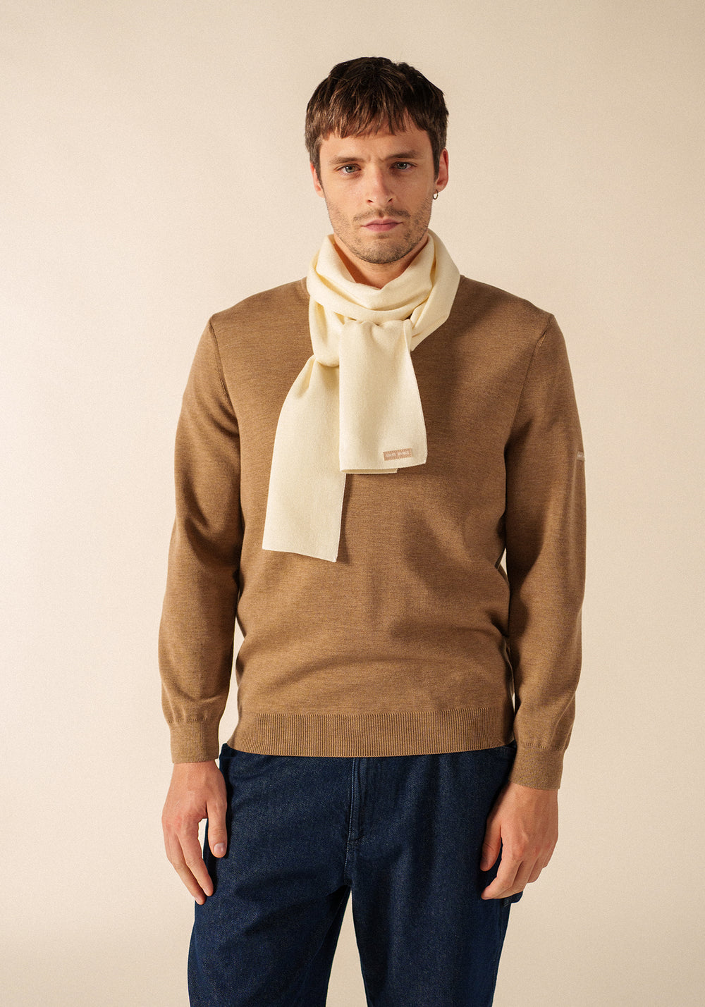 Bufanda Marée Solid - en lana (BLANC)