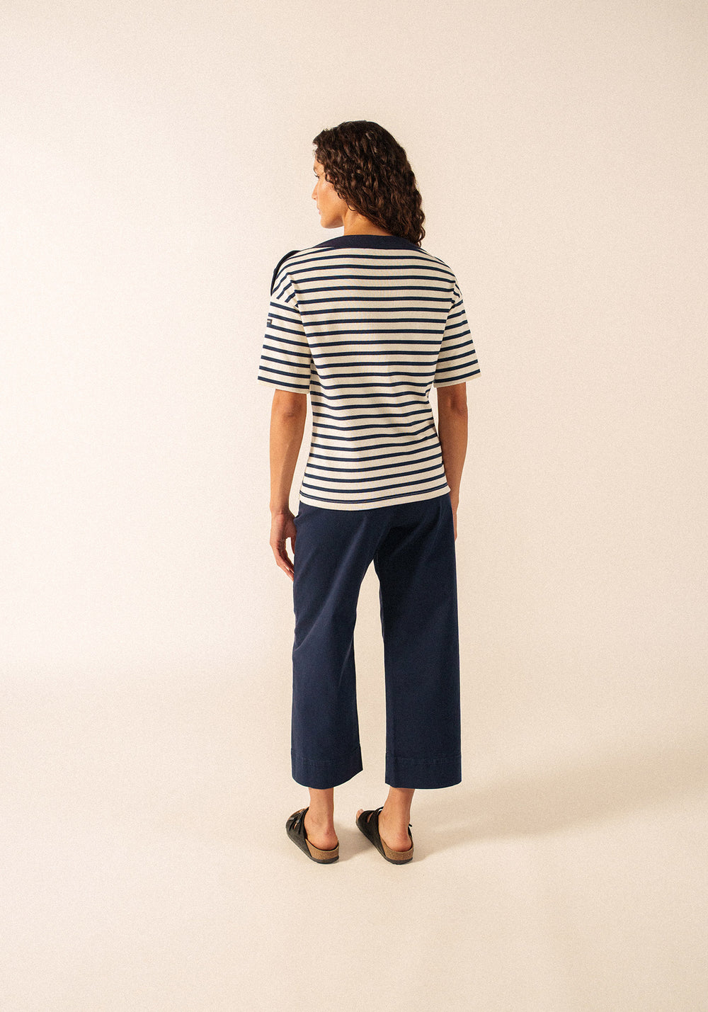 Camisa a rayas Geri Sailor x Isabelle Ballu (ECRU/MARINE/NAVY)