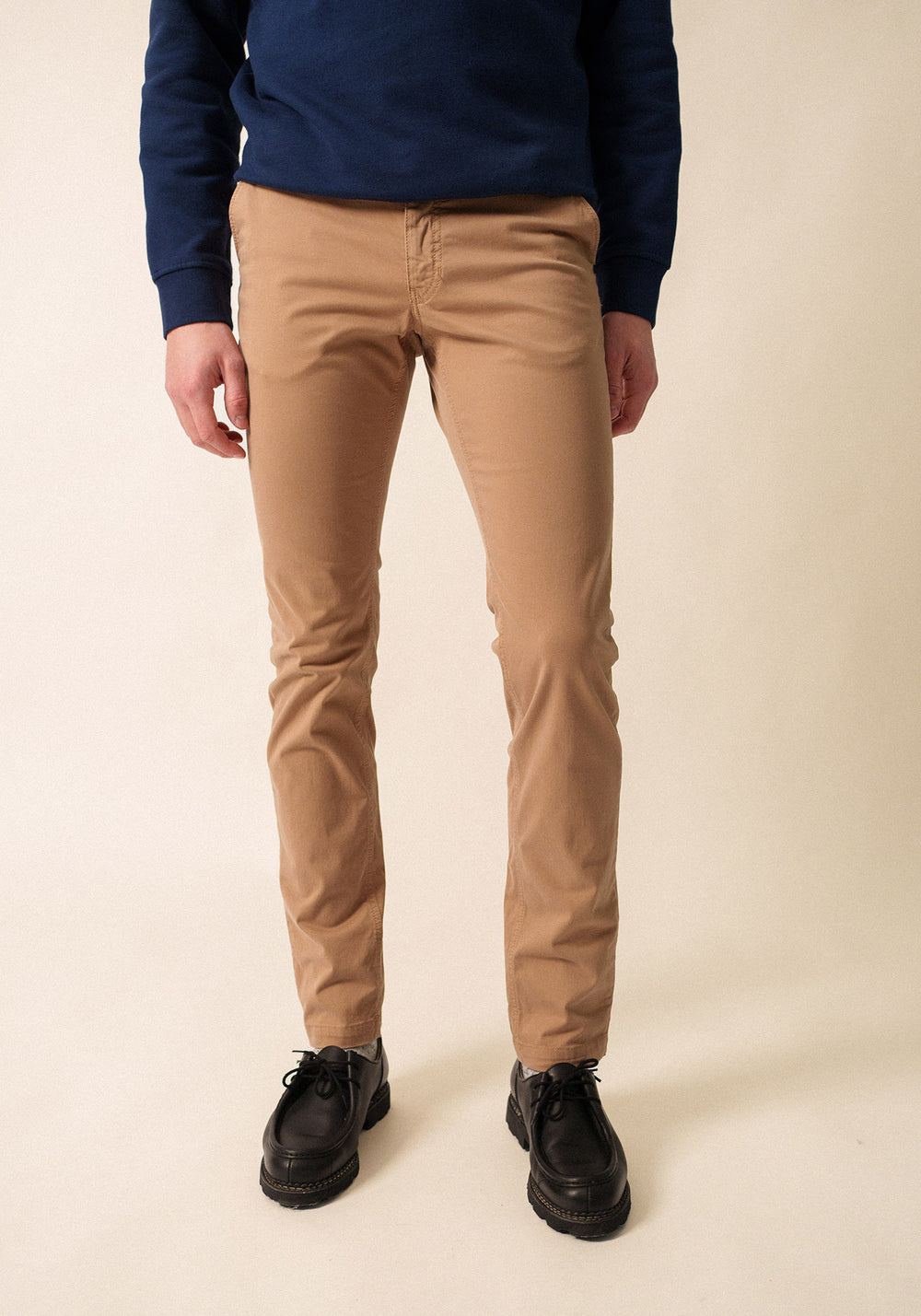 Pantalones chinos Voile Hiver - en sarga de algodón stretch (BEIGE FONCE)