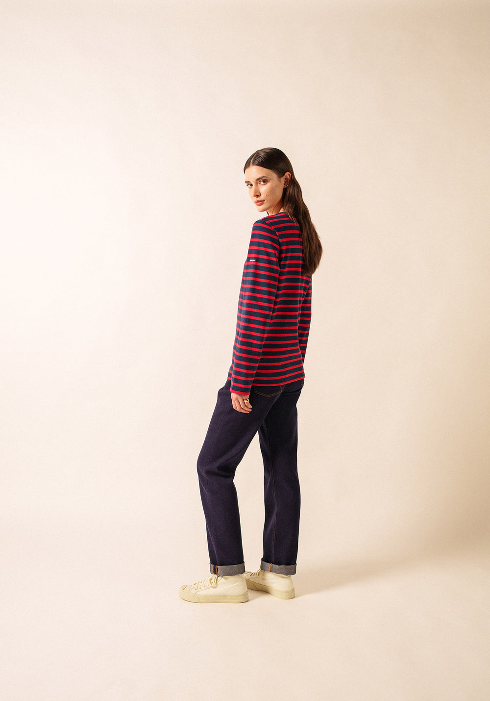 Camisa Méridien Breton (MARINE/TULIPE)