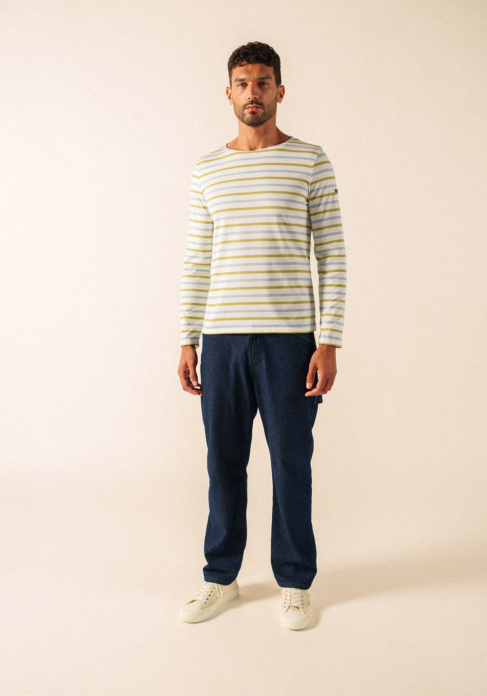 Camisa bretona tricolor Minquiers (NEIGE/NUANCE/OIL)