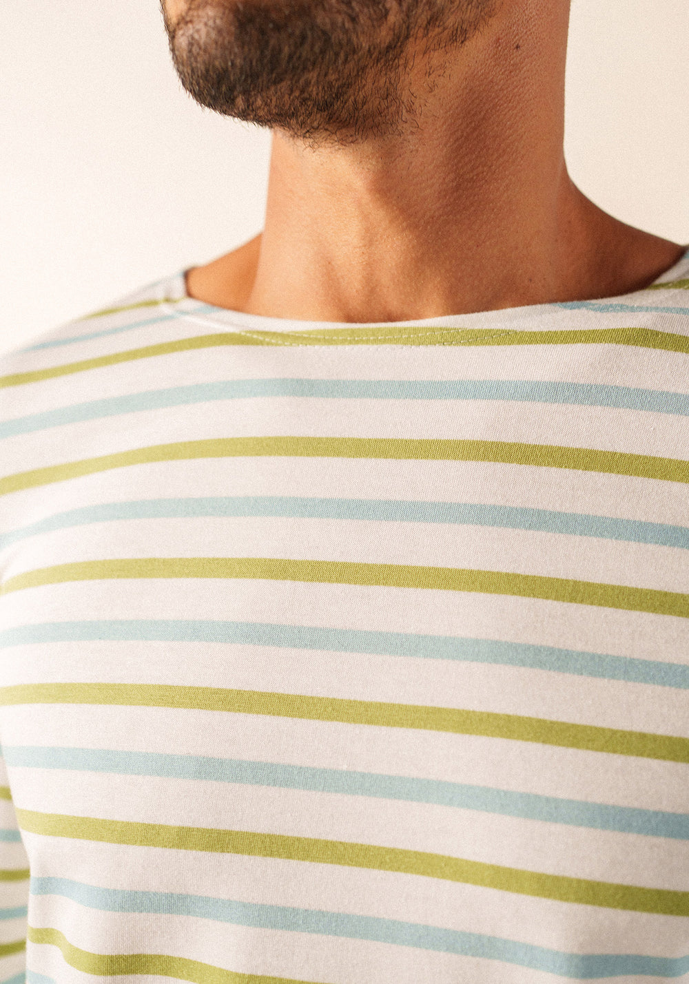 Camisa bretona tricolor Minquiers (NEIGE/NUANCE/OIL)