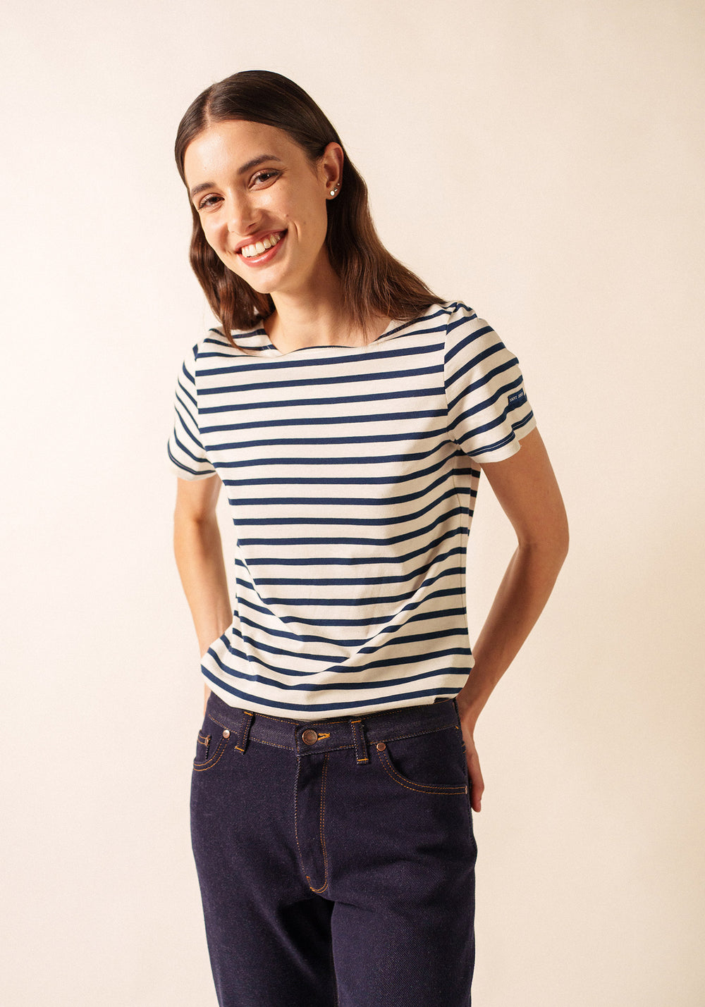 Camisa Etrille Breton (ECRU/MARINE)
