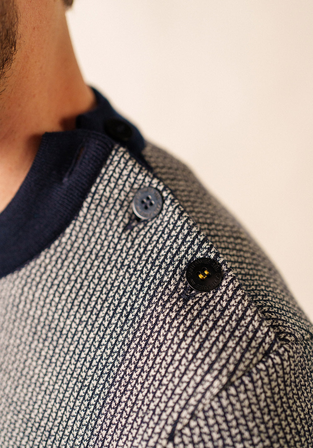 Jersey bicolor Dinan Salior (MARINA/ECRU)