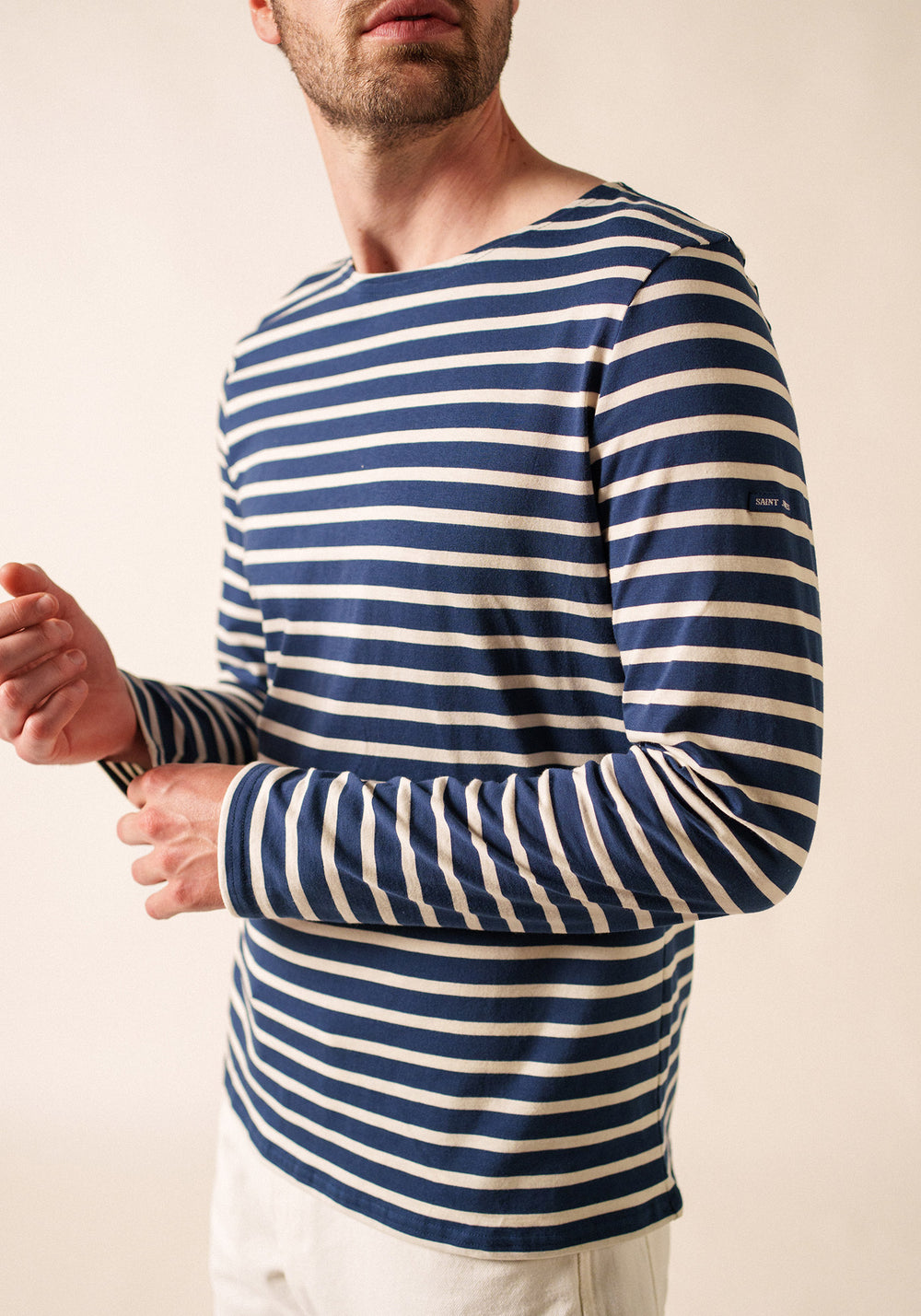 Camisa bretona Minquiers (MARINA/ECRU)