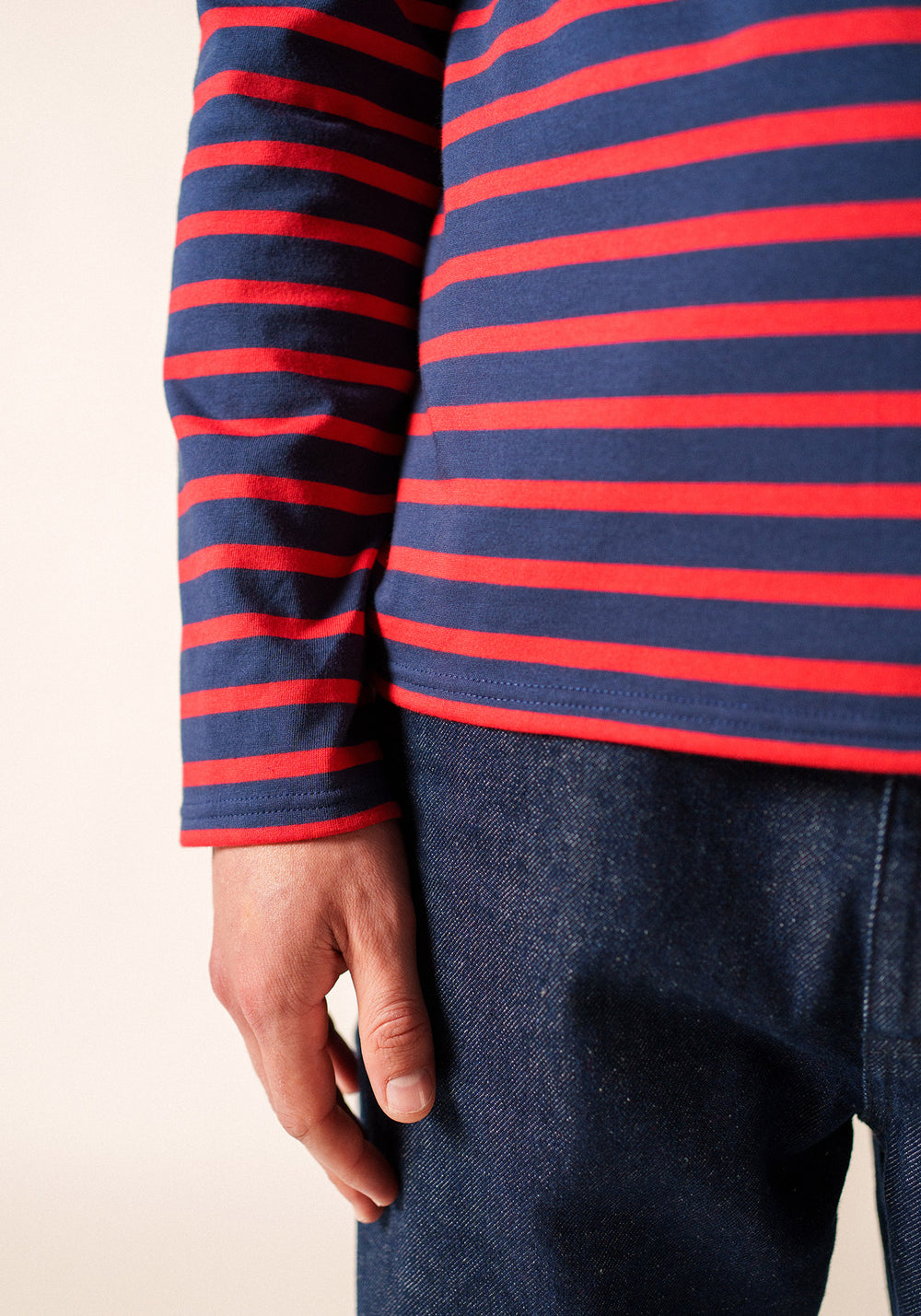 Camisa bretona Minquiers (MARINE/TULIPE)