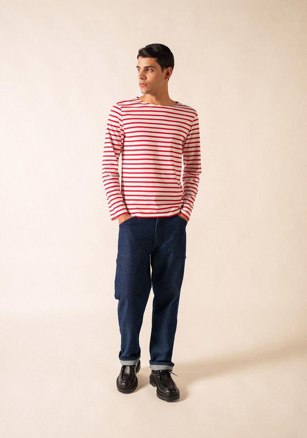 Camisa bretona Minquiers (NEIGE/TULIPE)