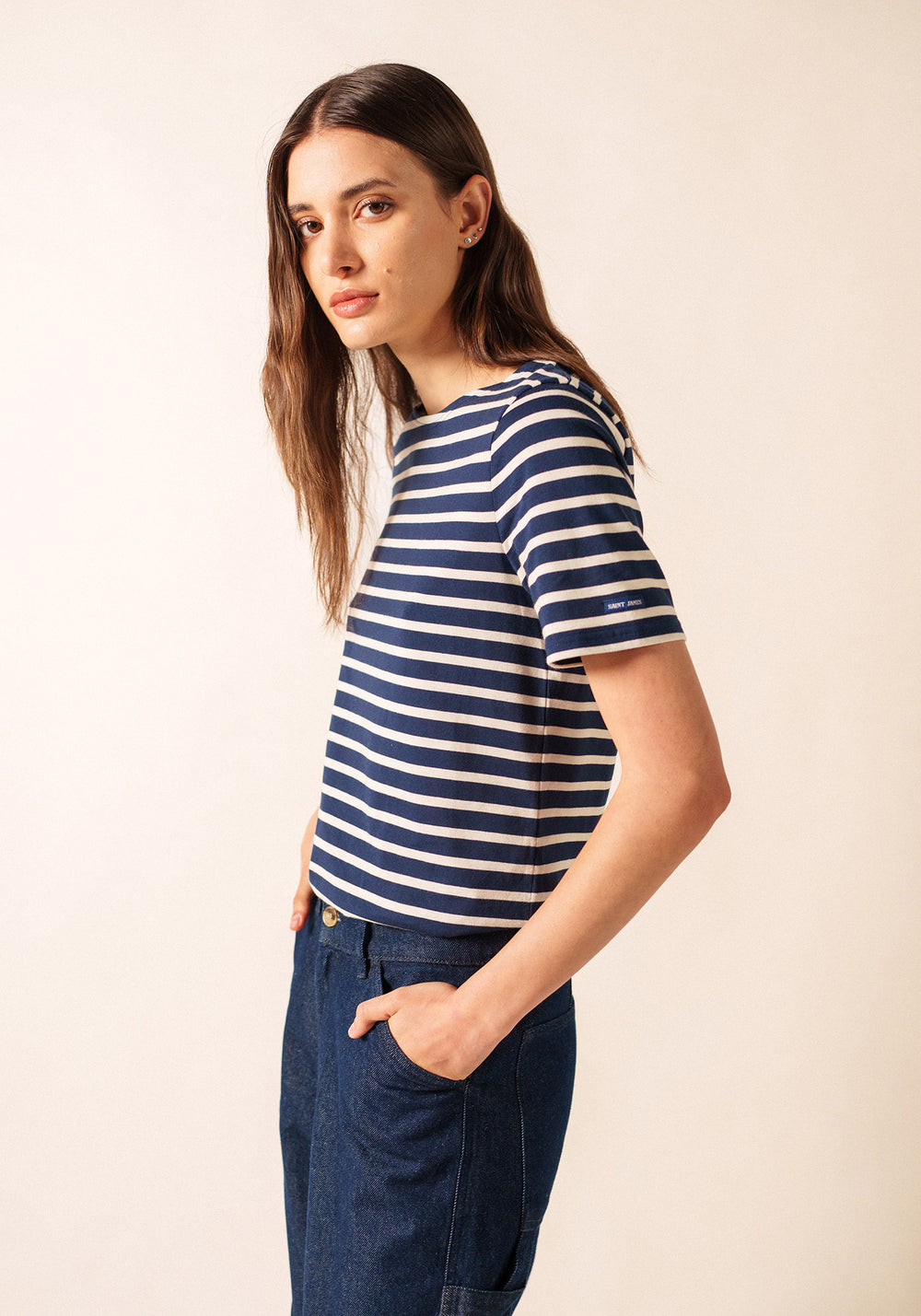 Camisa bretona levantina (MARINA/ECRU)