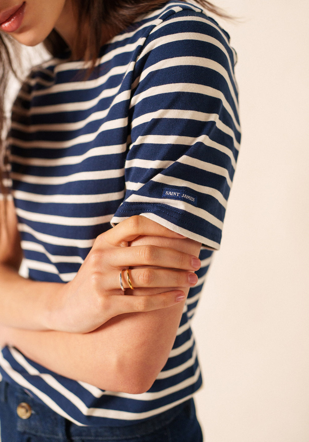 Camisa bretona levantina (MARINA/ECRU)