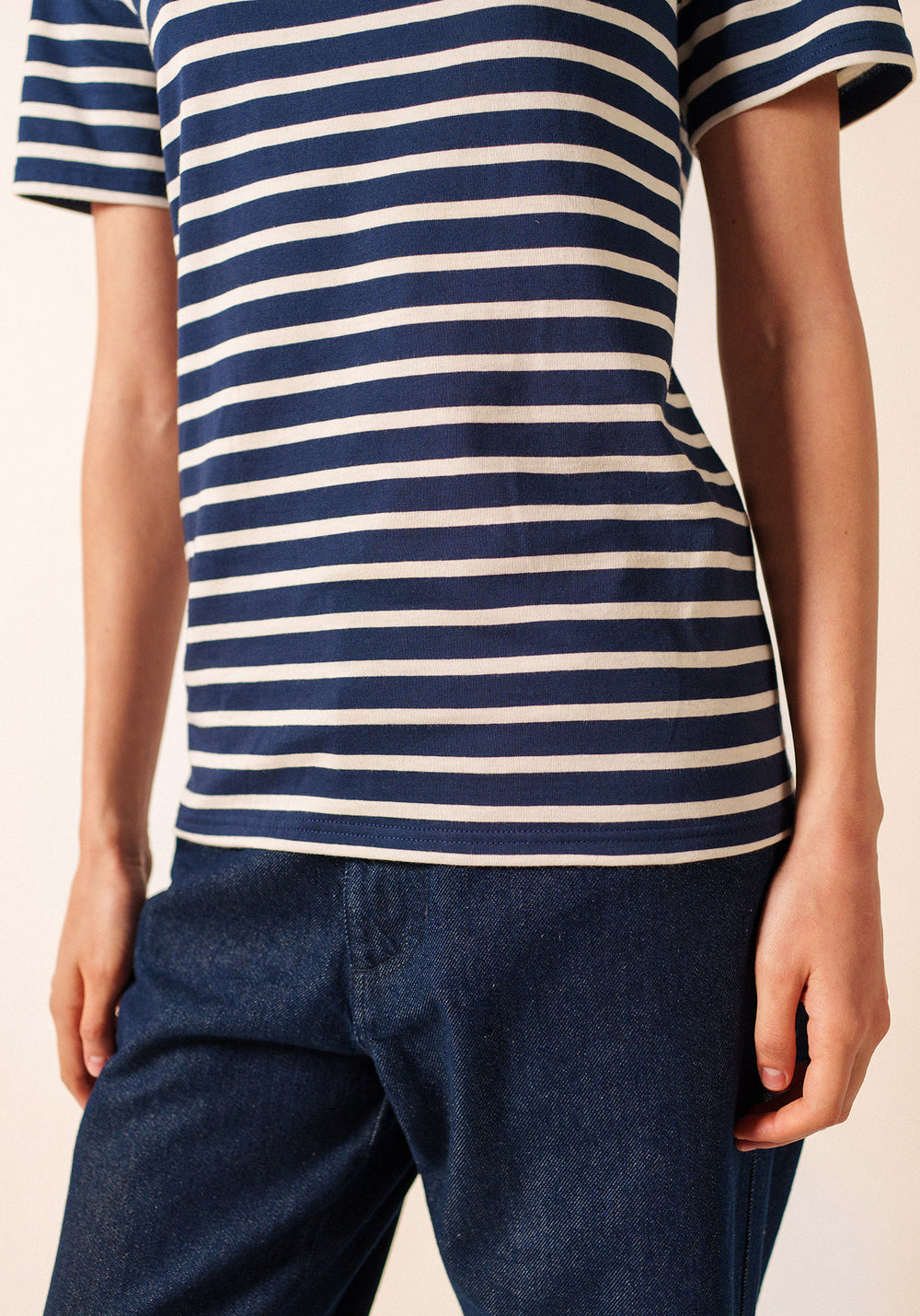 Camisa bretona levantina (MARINA/ECRU)