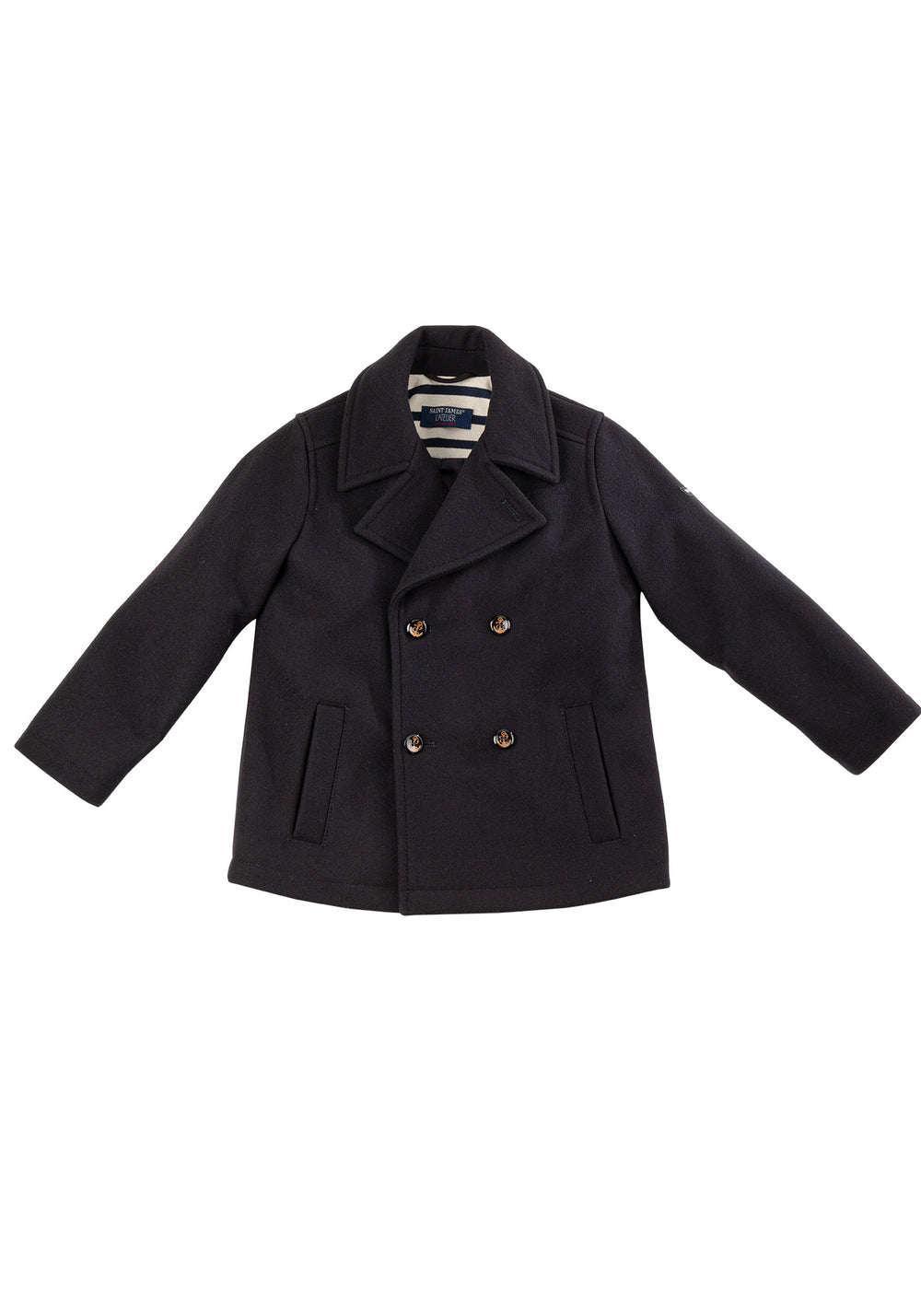 Chaquetón St Suliac para niños - en paño de lana (NAVY)