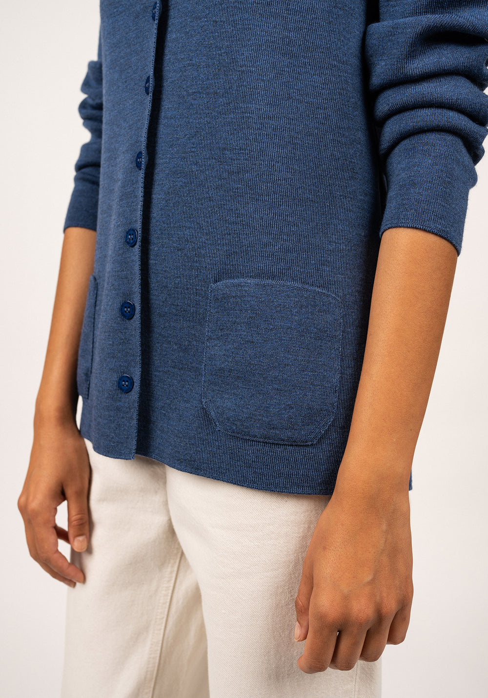 Chaqueta de punto Blainville cuello pico - abotonada, de lana suave (JEAN)