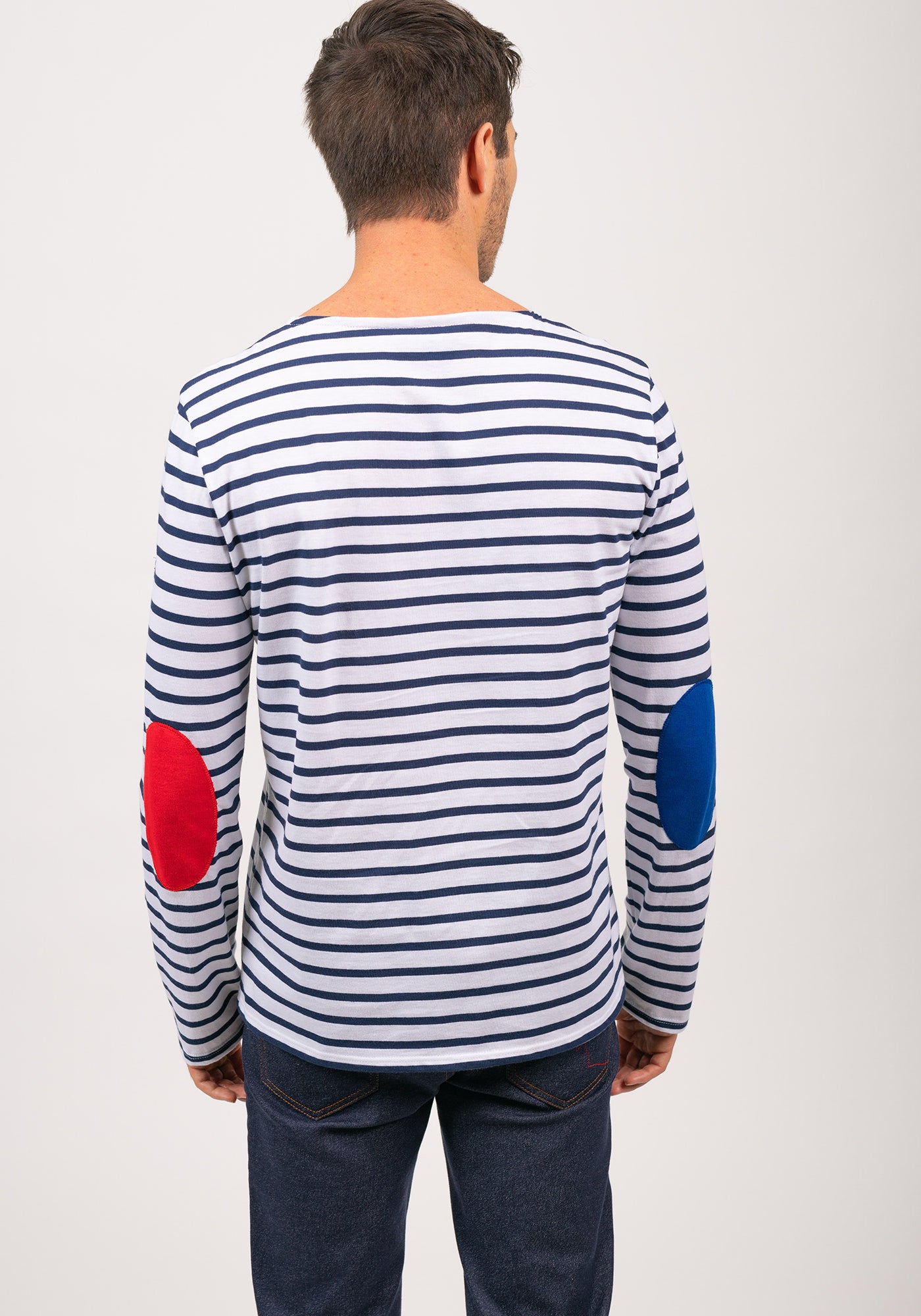 Camisa bretona Minquiers x l'Elysée (NEIGE/MARINE)