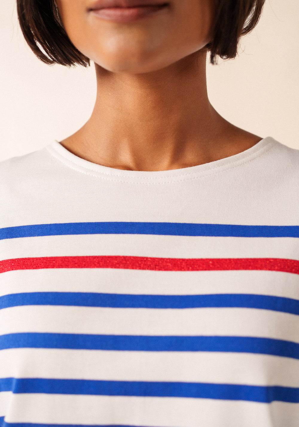 Camisa bretona Naval Lurex (NEIGE/GITANE/TULIPE)