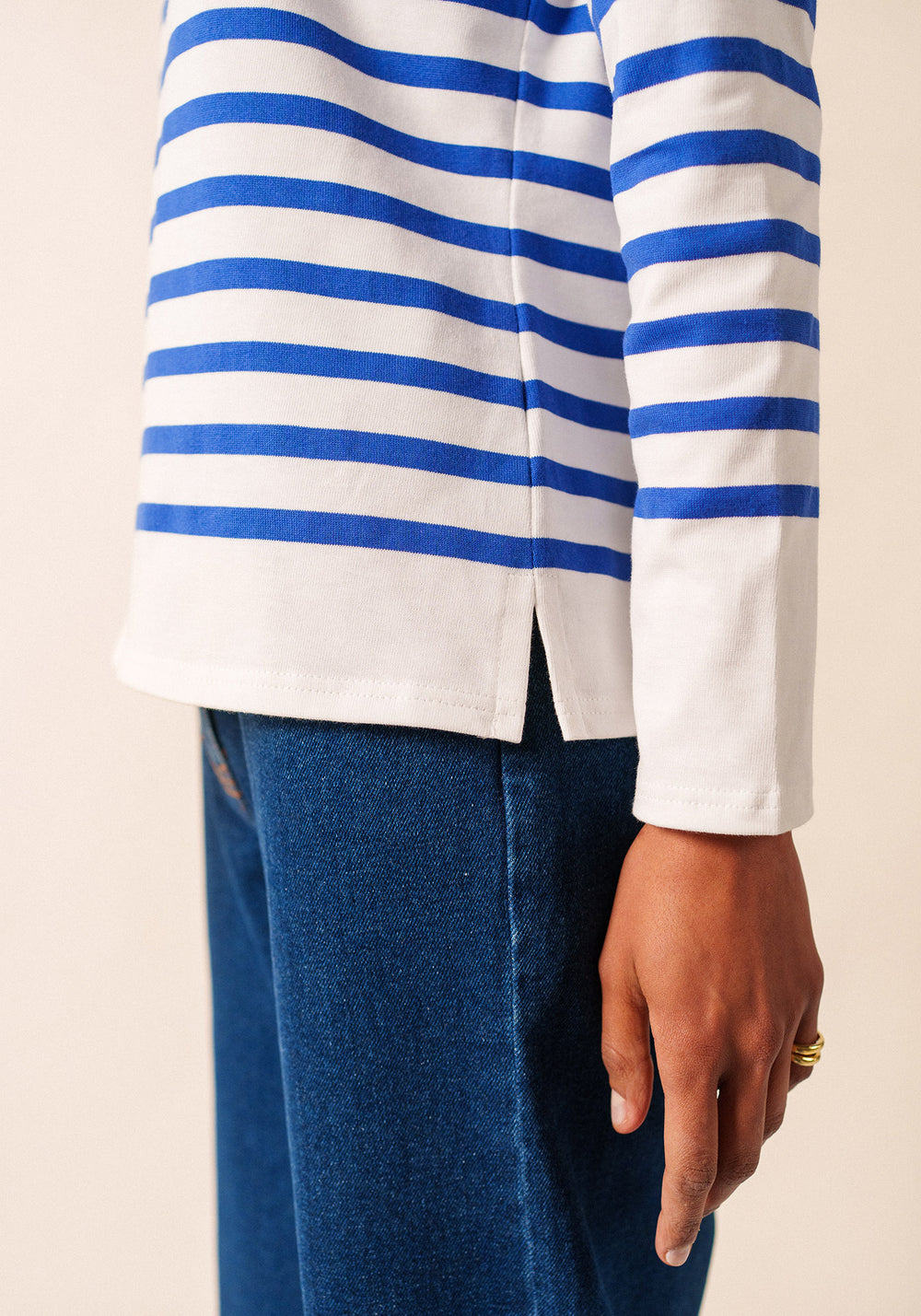 Camisa bretona Naval Lurex (NEIGE/GITANE/TULIPE)