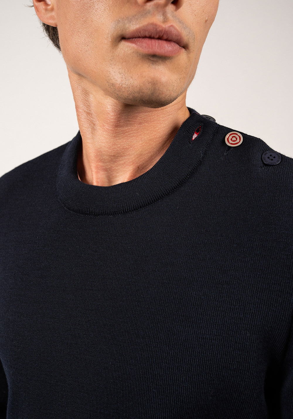 Cómodo jersey marinero con coderas - SAINT JAMES x Comédie Française (NAVY/MULTICO)