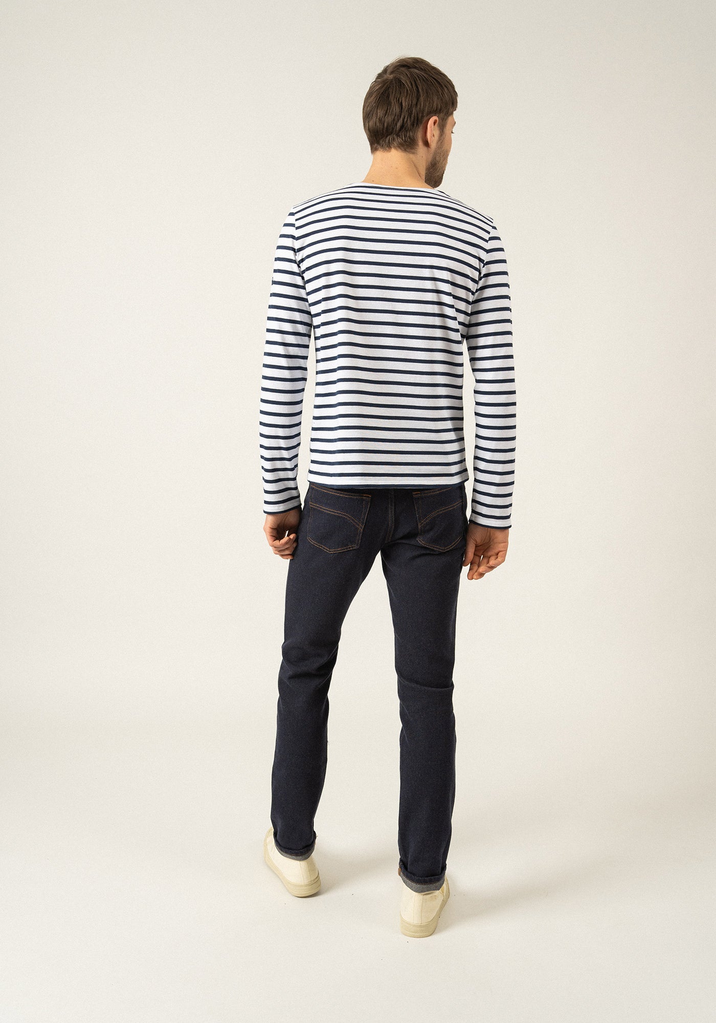 Camisa bretona Minquiers x La Torre Eiffel (NEIGE/MARINE)