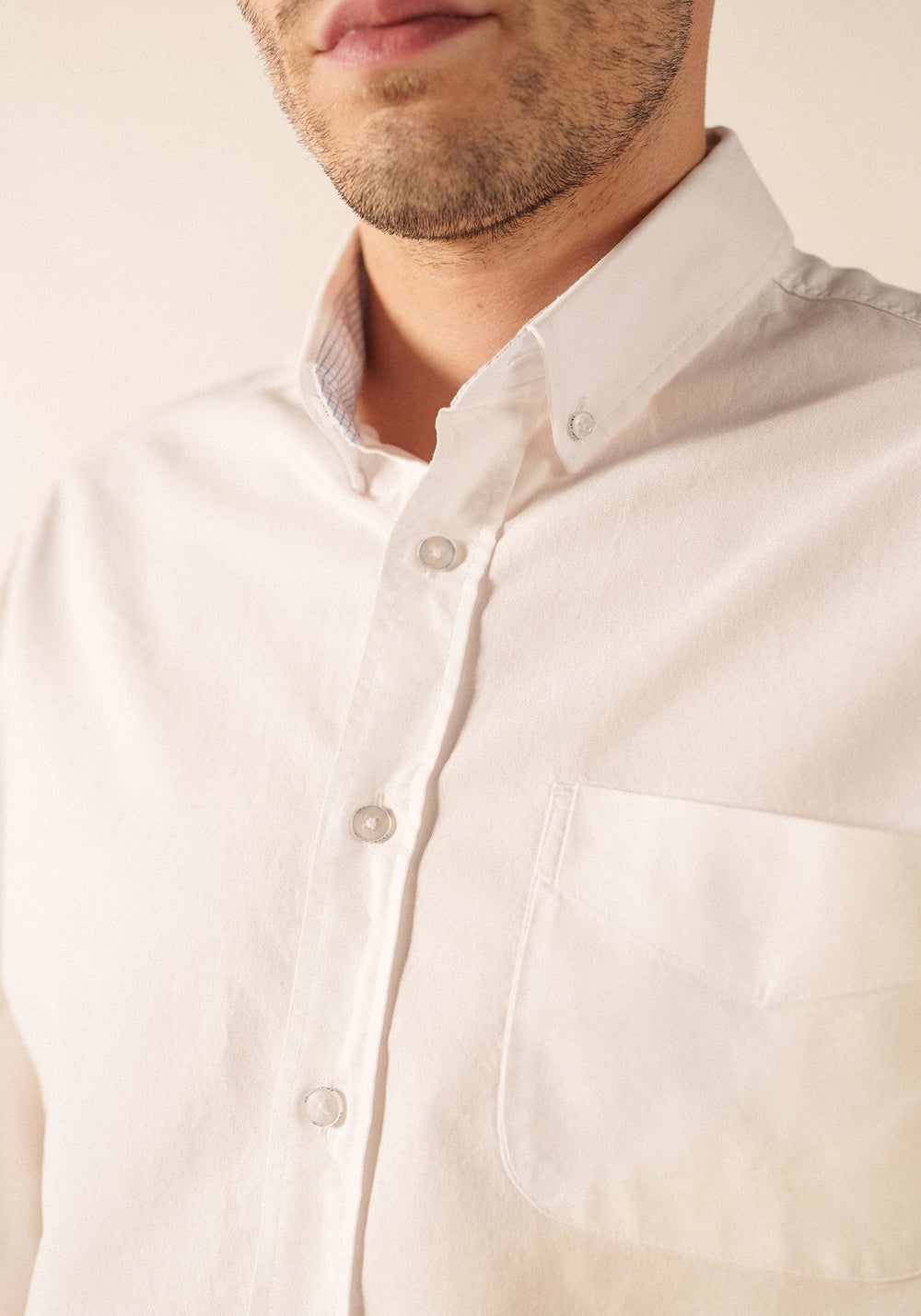 Camisa de manga larga Amboise - algodón (BLANC)