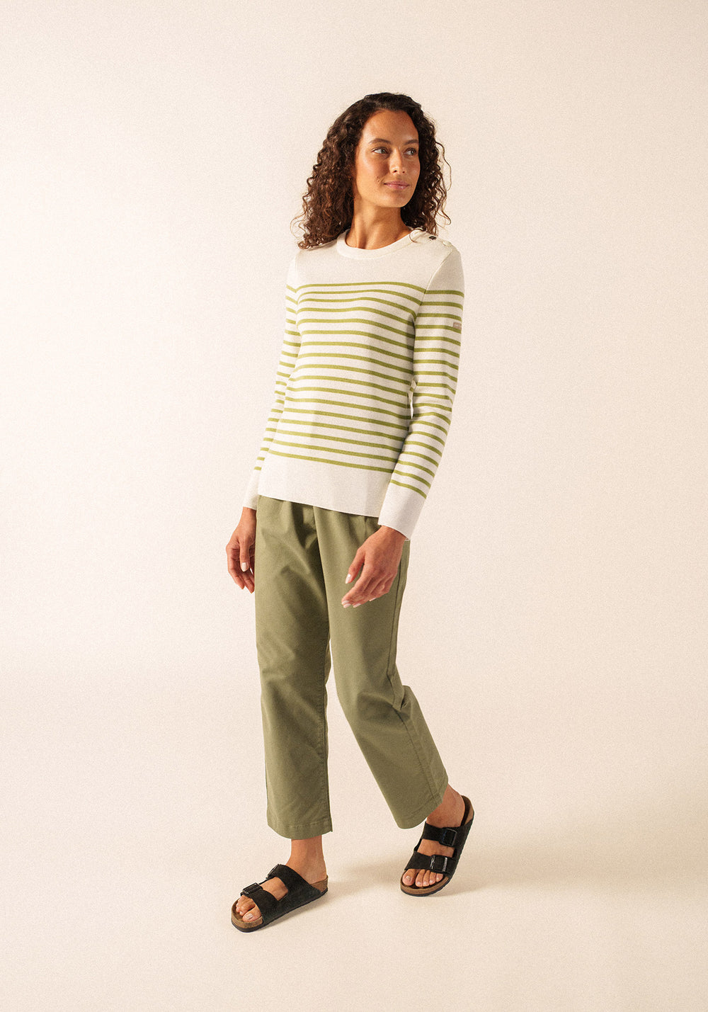 Jersey marinero Brégançon (BLANCO/ACEITE)