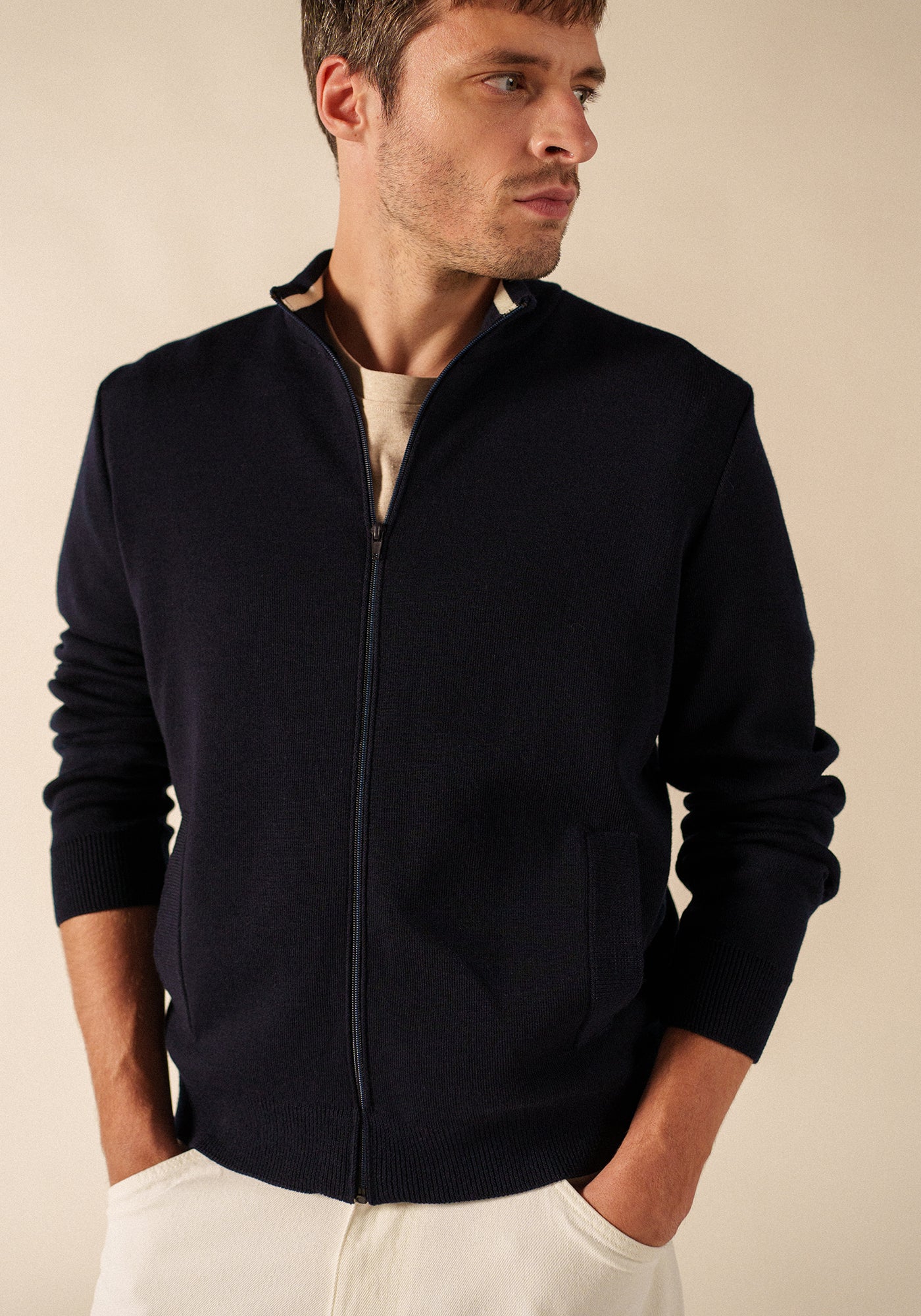 Rebeca con cremallera Equipage (AZUL MARINO)