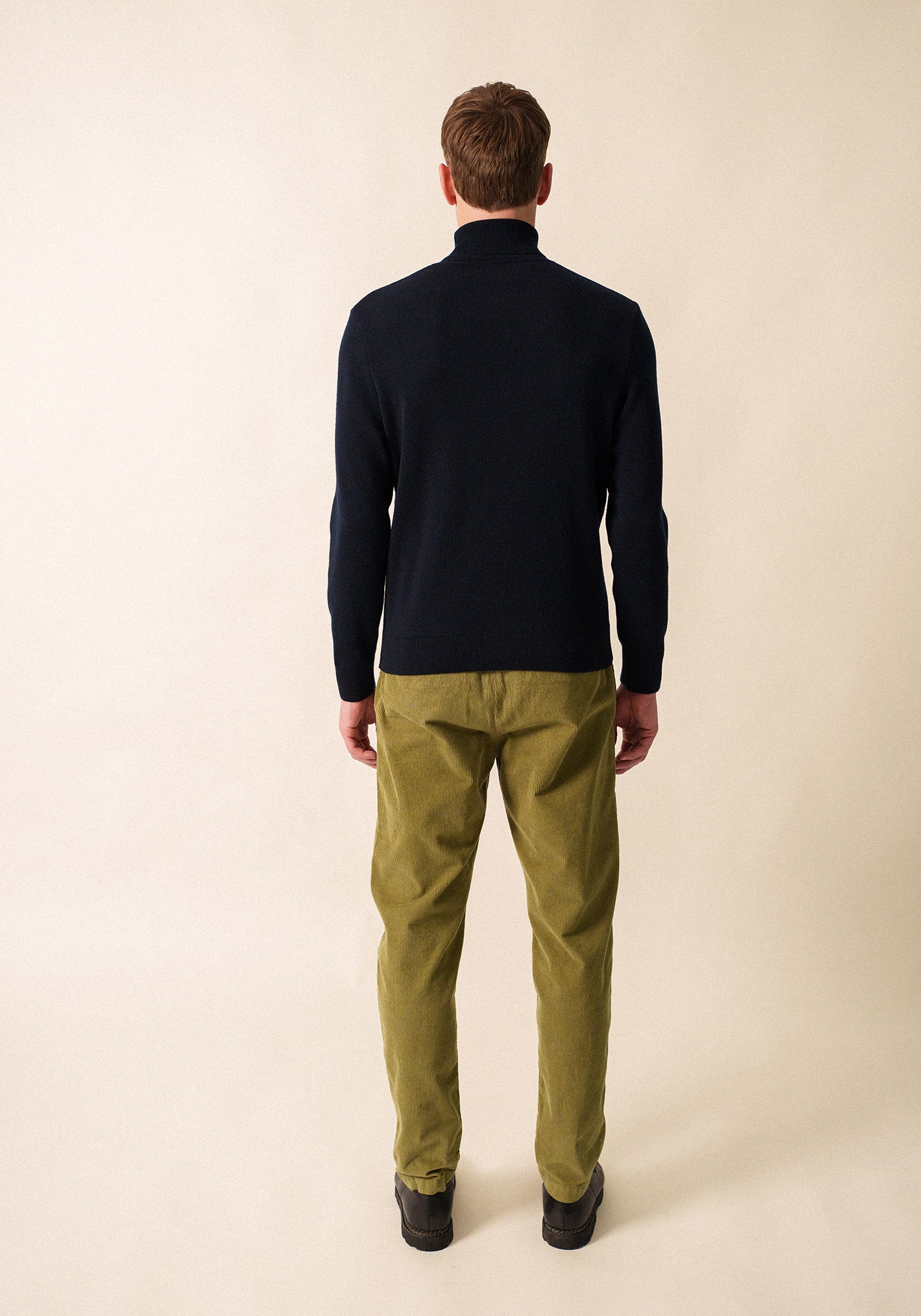 Houat Jumper cuello alto - comfort fit, en lana (NAVY)