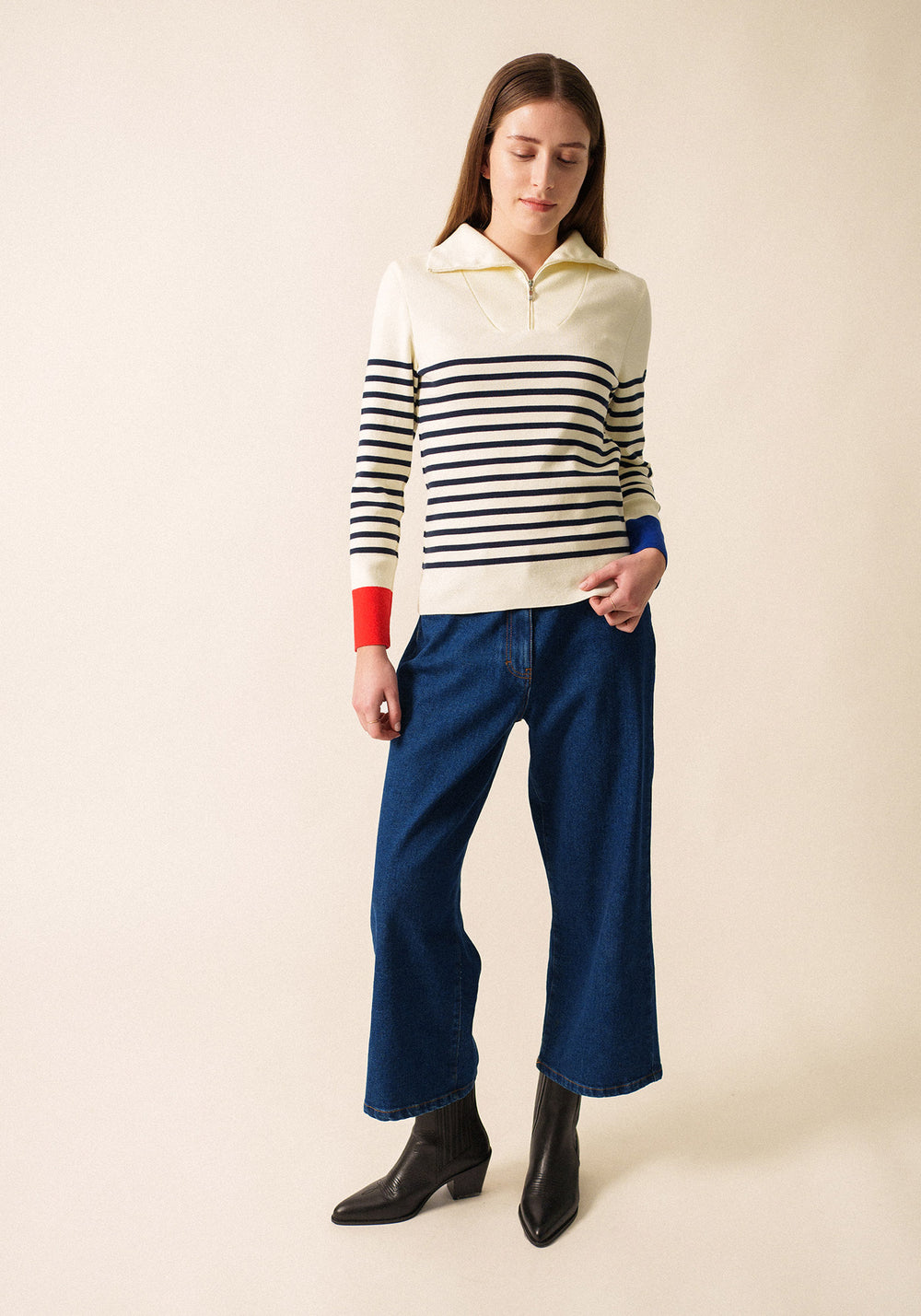 Jersey tricolor Passerelle x l'Elysée (BLANCO/MULTICOLOR)