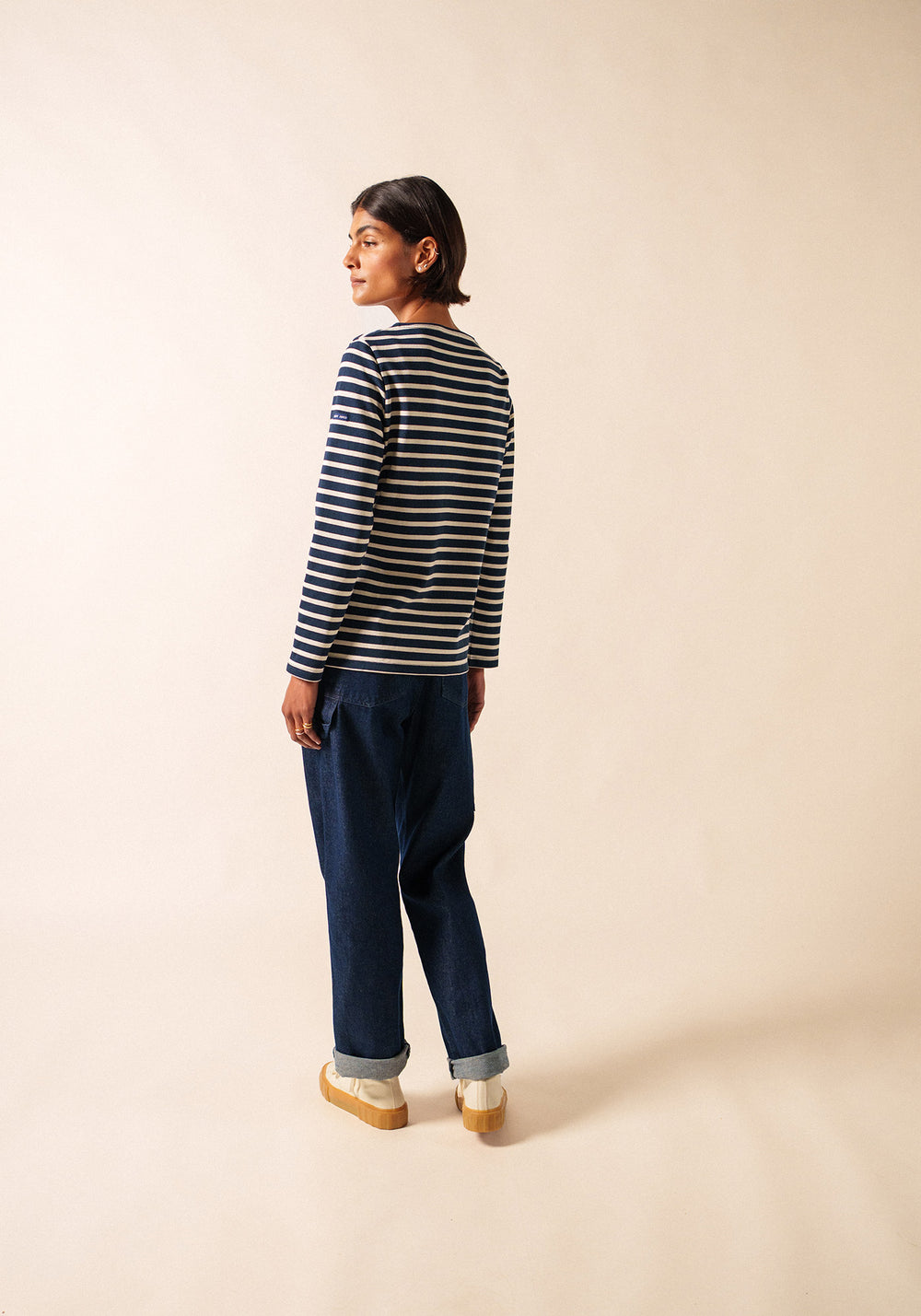 Camisa bretona Méridame (MARINA/ECRU)