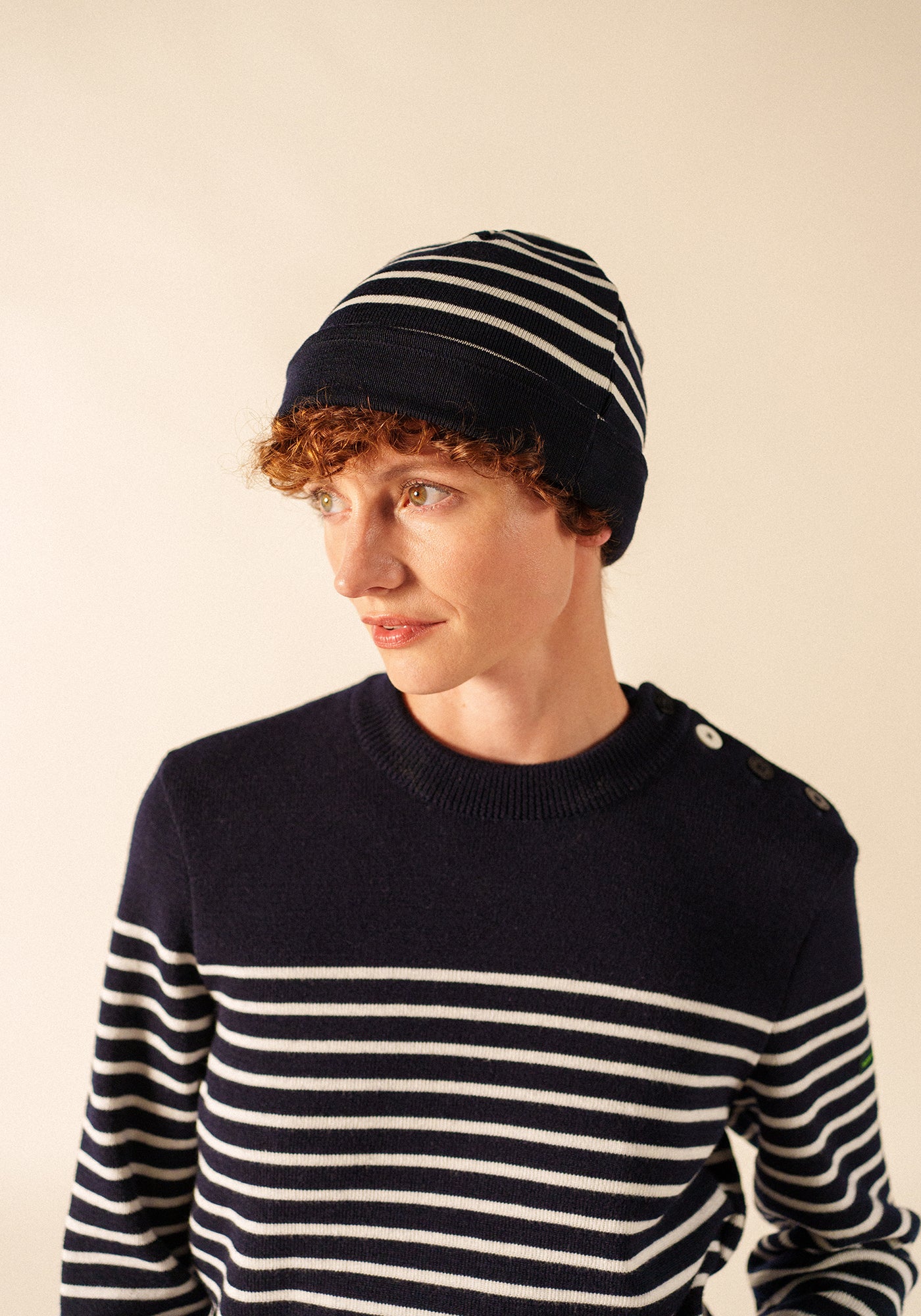 Gorro que brilla en la oscuridad - de lana (NAVY/PHOSPHORESCENT)