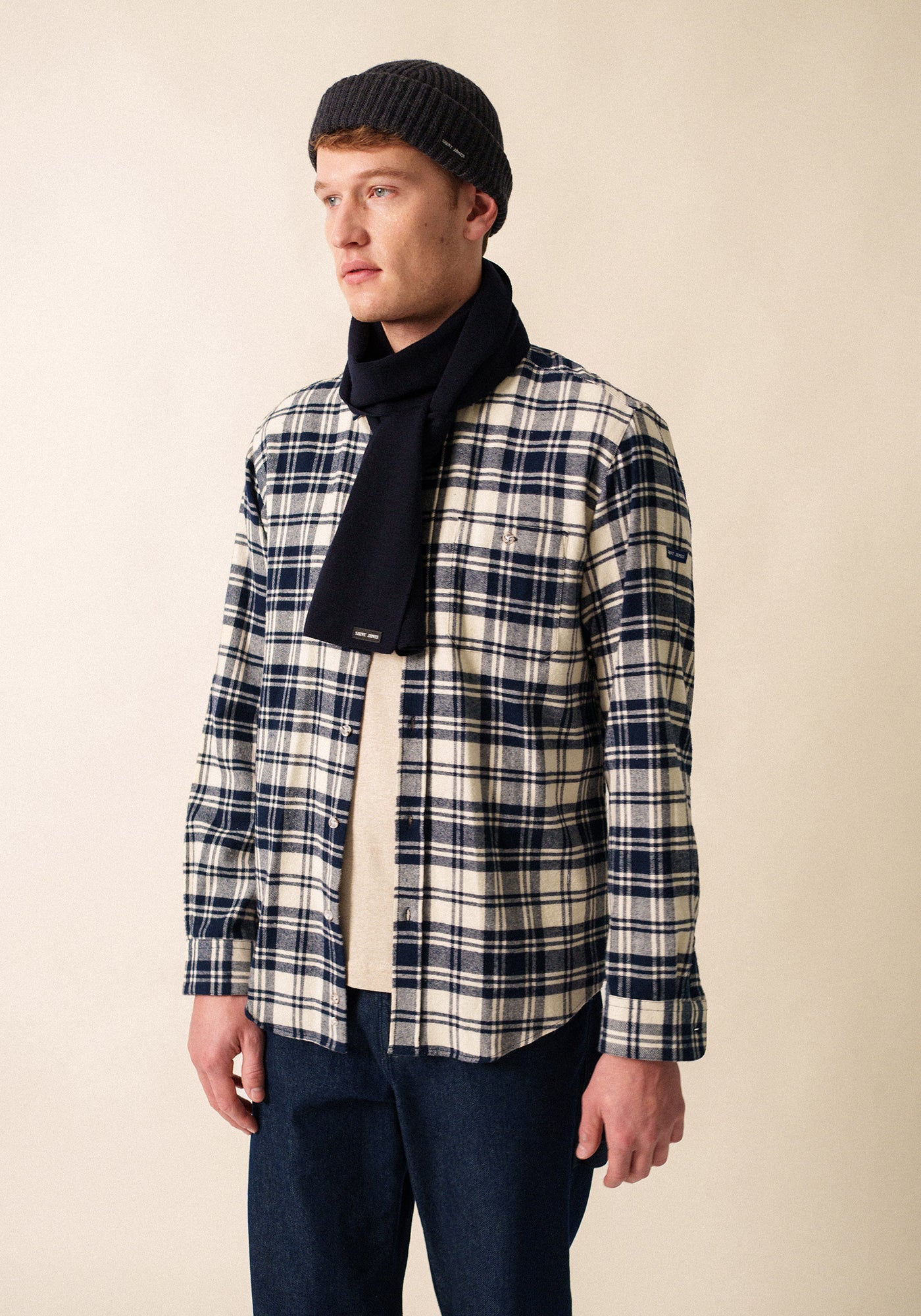 Bufanda Marée Solid - en lana (NAVY)