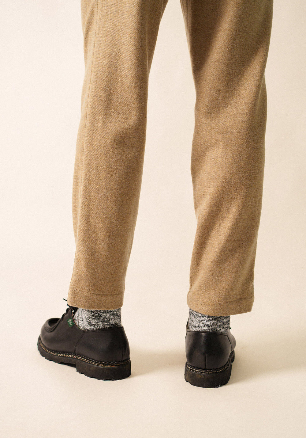 Pantalones de franela Andreas - corte recto (BEIGE FONCE)
