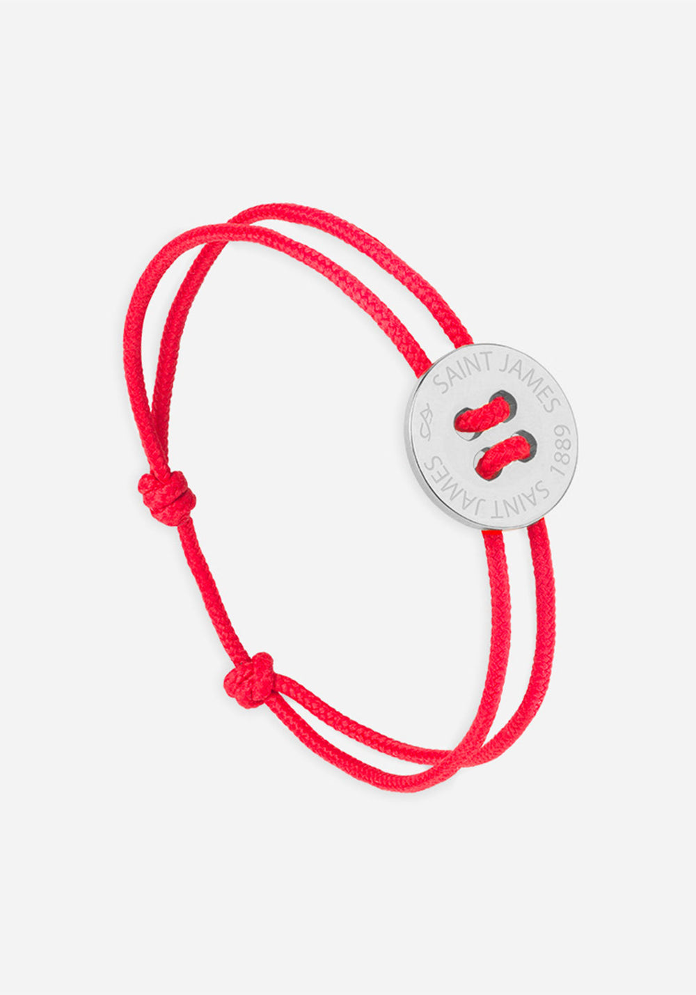 Pulsera con botones x Le Vent à la Française (PLATA/ROJO)