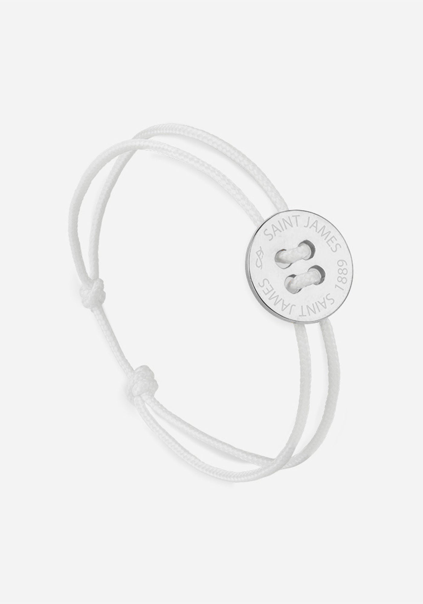 Pulsera con botones x Le Vent à la Française (PLATA/BLANCO)