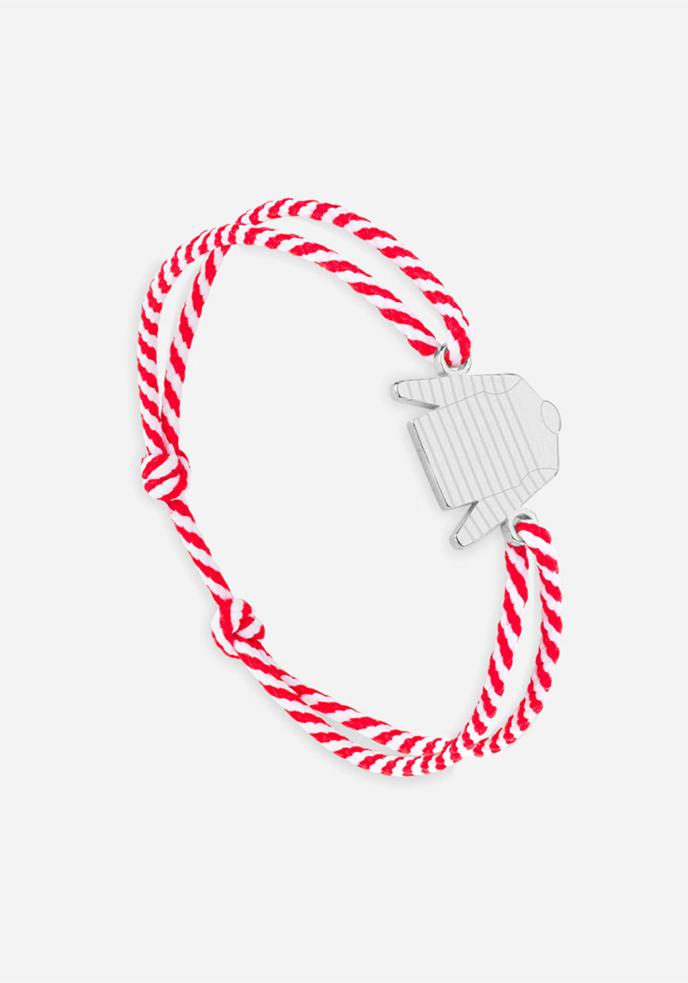Pulsera camisa Bretin x Le Vent à la Française (PLATA/RAYAS BLANCAS/ROJO)