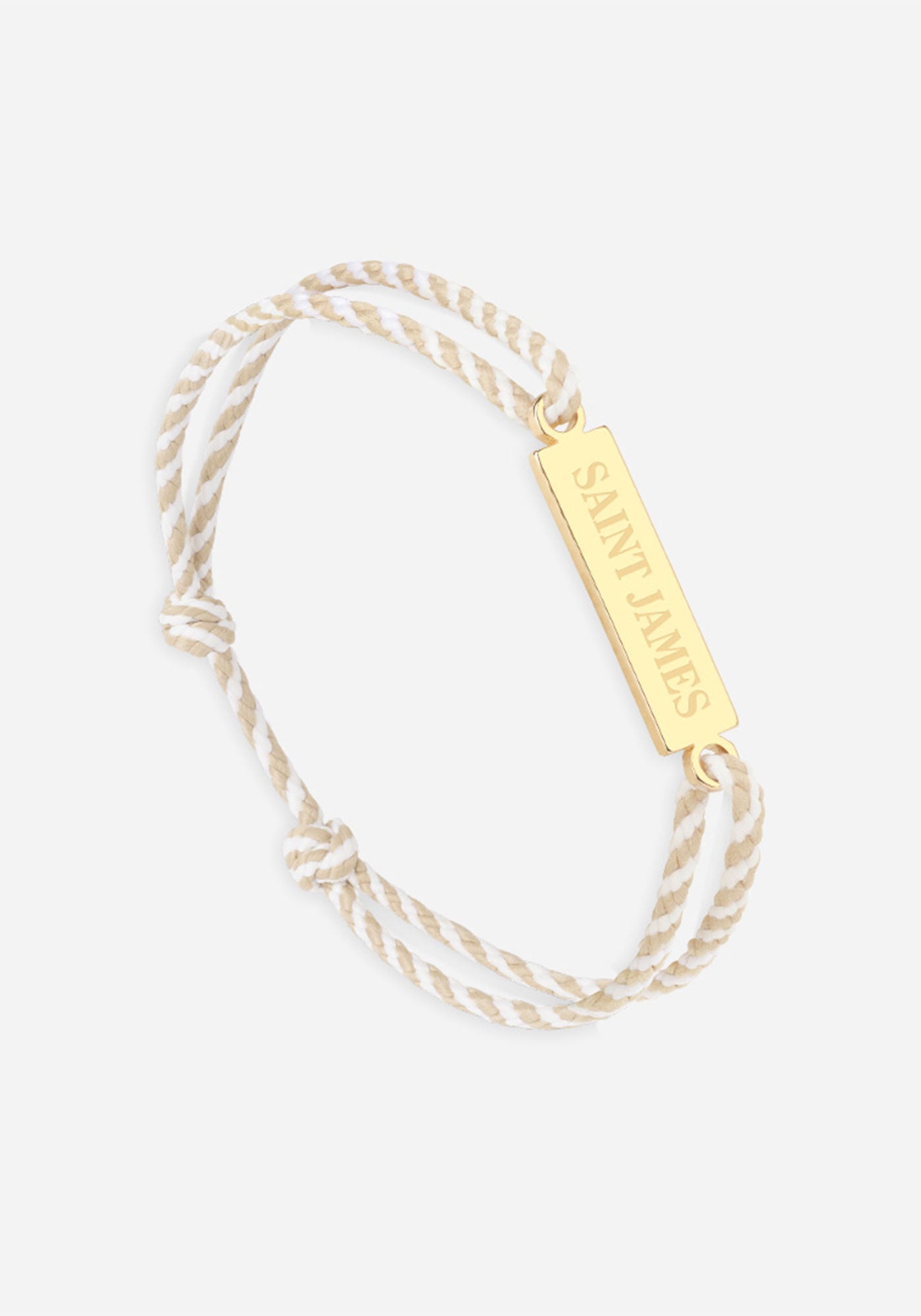 Pulsera con logotipo x Le Vent à la Française (ORO/RAYAS BLANCAS/BEIGE)
