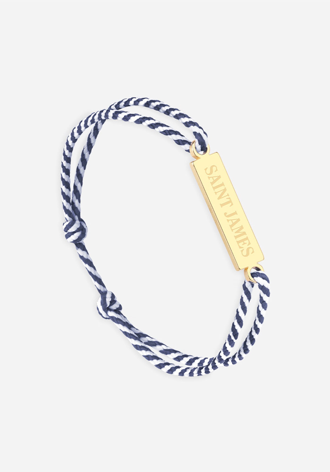 Pulsera con logotipo x Le Vent à la Française (ORO/RAYAS BLANCAS/MARINA)