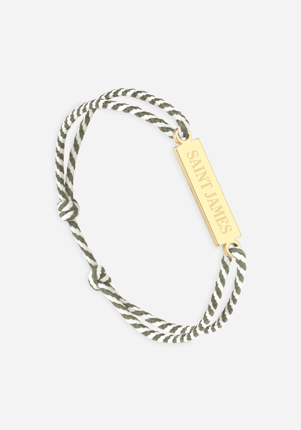 Pulsera con logotipo x Le Vent à la Française (ORO/RAYAS BLANCAS/CAQUI)