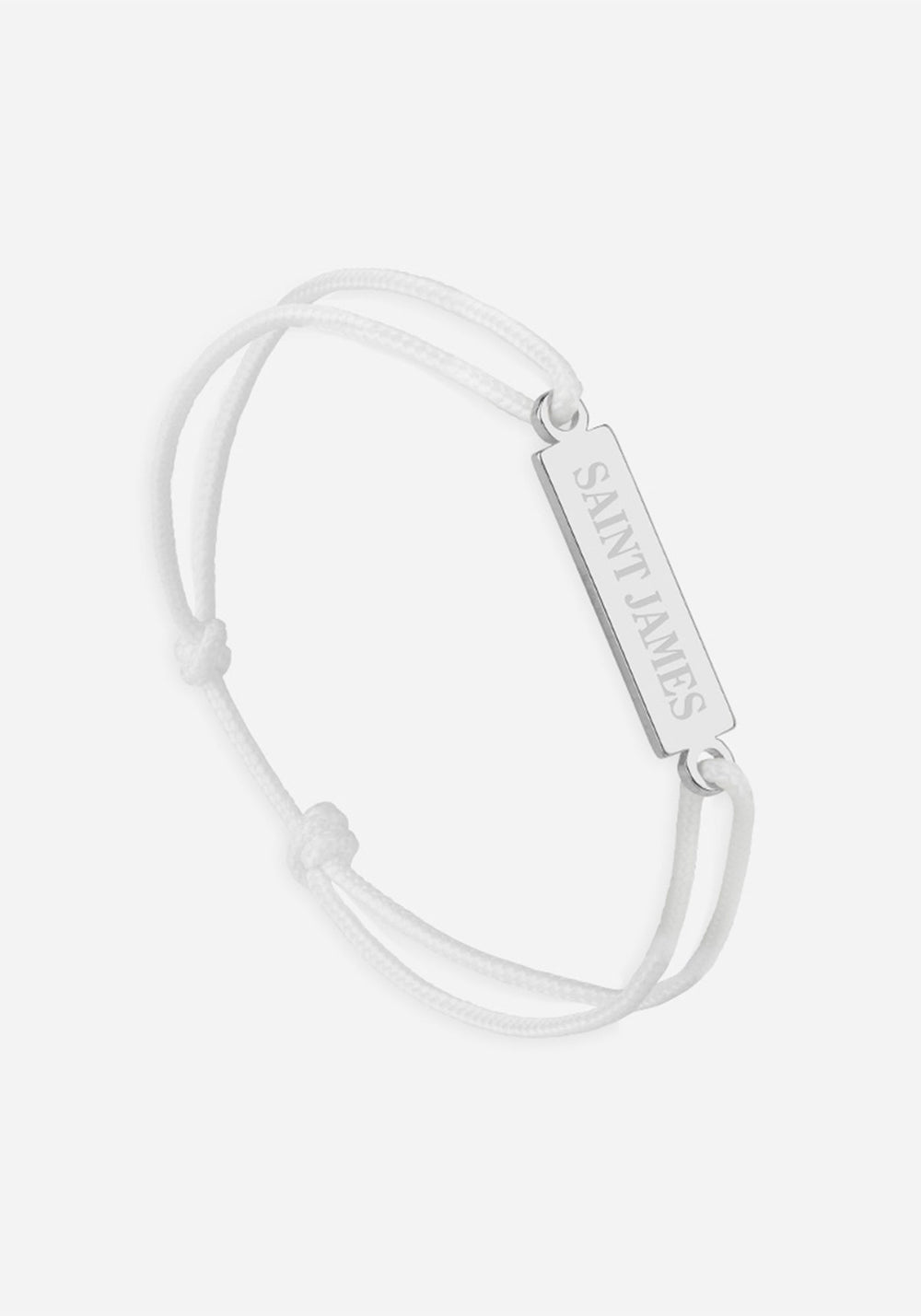 Pulsera con logotipo x Le Vent à la Française (PLATA/BLANCO)