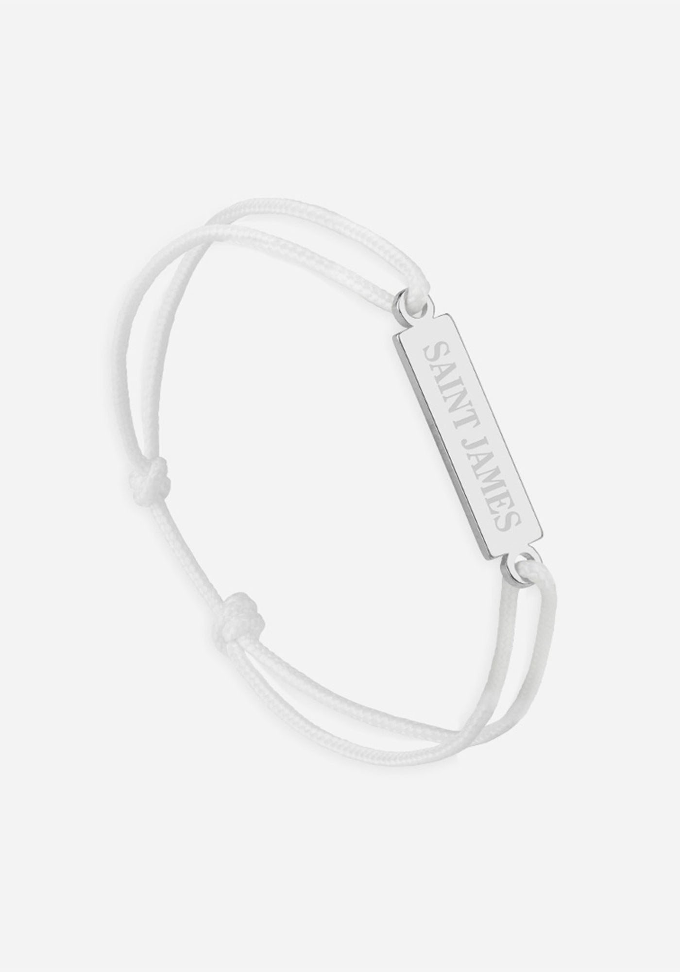 Pulsera con logotipo x Le Vent à la Française (PLATA/BLANCO)