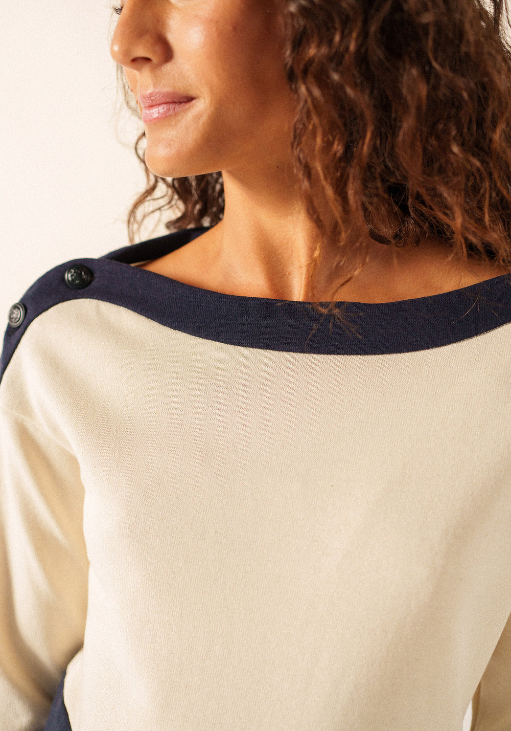 Vestido Dali x Isabelle Ballu (AZUL MARINO/ECRU)