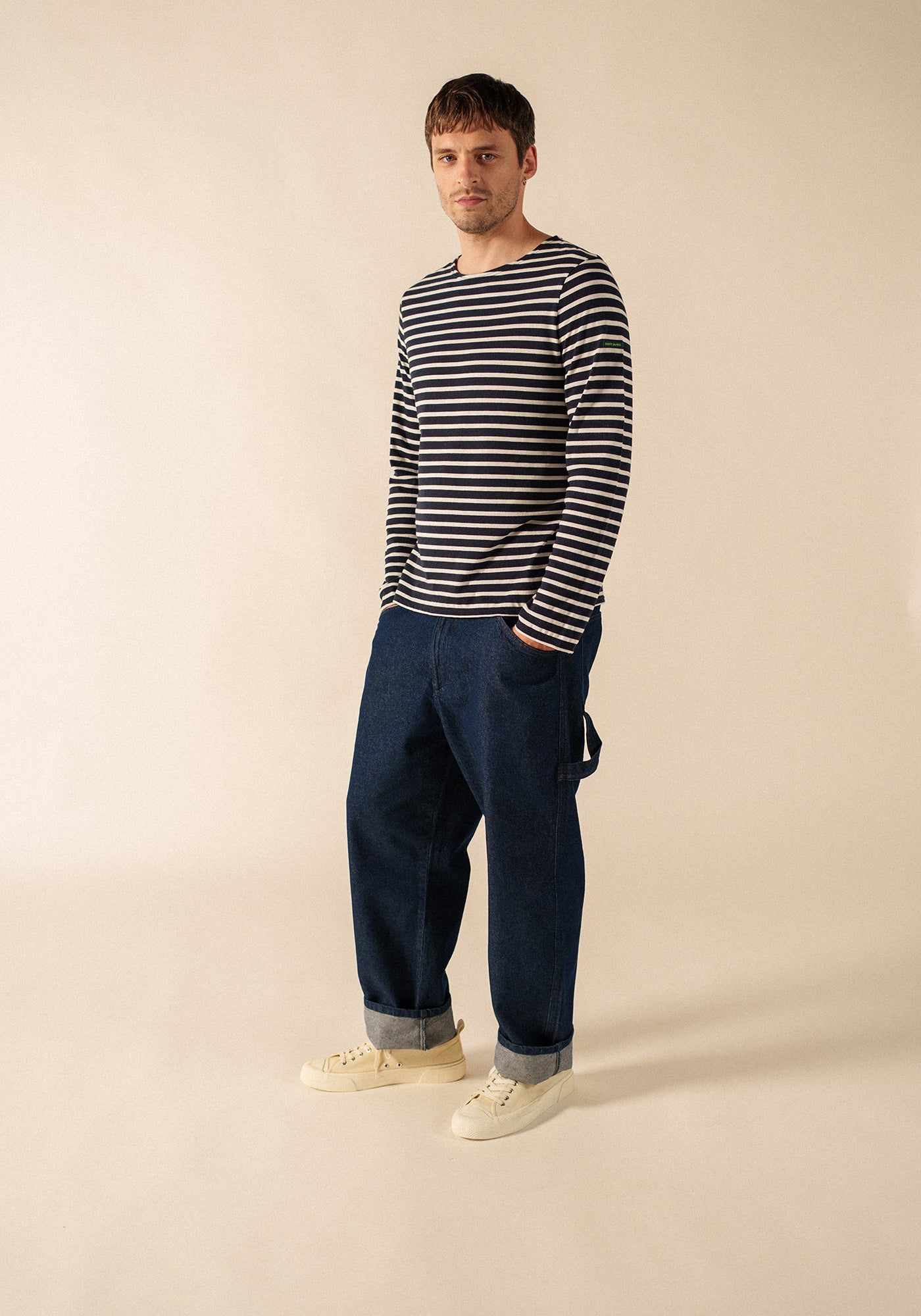 Glow-In-The-Dark Minquiers Striped Sailor Shirt - en algodón (NAVY/PHOSPHORESCENT)