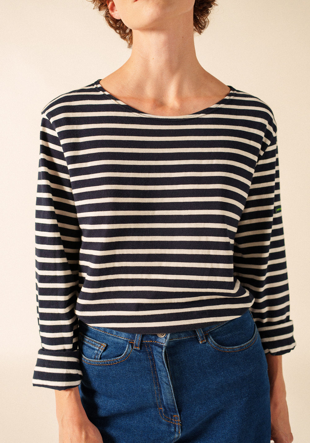 Glow-In-The-Dark Minquiers Striped Sailor Shirt - en algodón (NAVY/PHOSPHORESCENT)