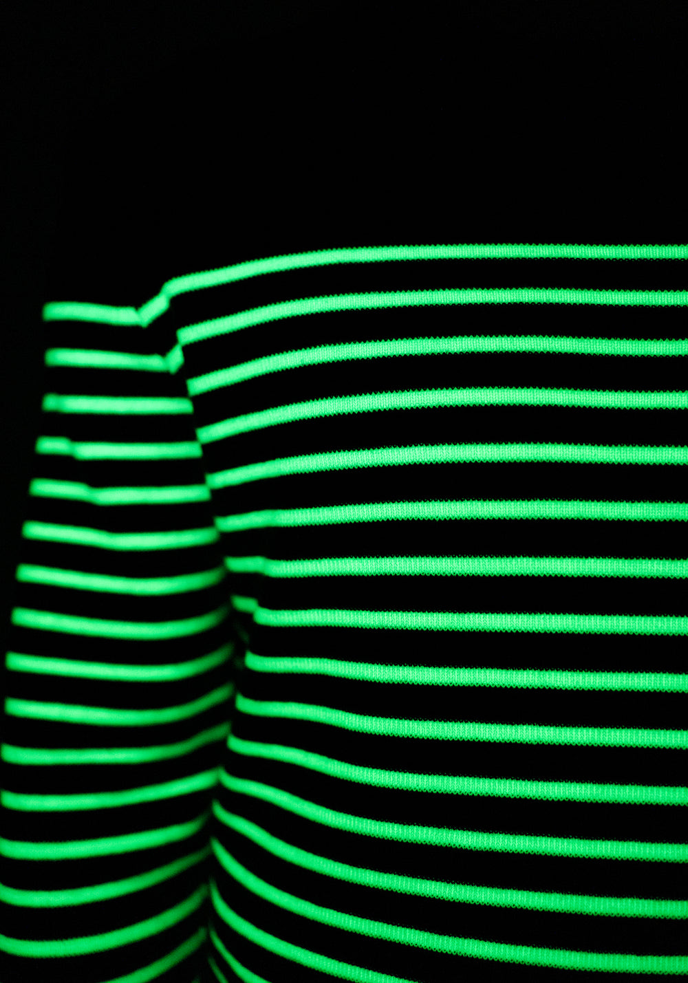 Glow-In-The-Dark Binic Striped Jumper - en lana (MARINE/PHOSPHORESCENT)